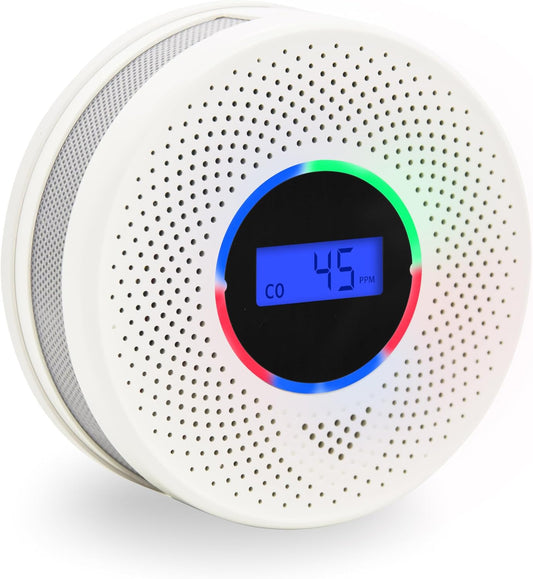 Kesy Upgraded Smoke and Carbon Monoxide Detector 10-Year Lifespan, Dual Sensor Smoke Alarm & Carbon Monoxide Detector (1 Pack)
