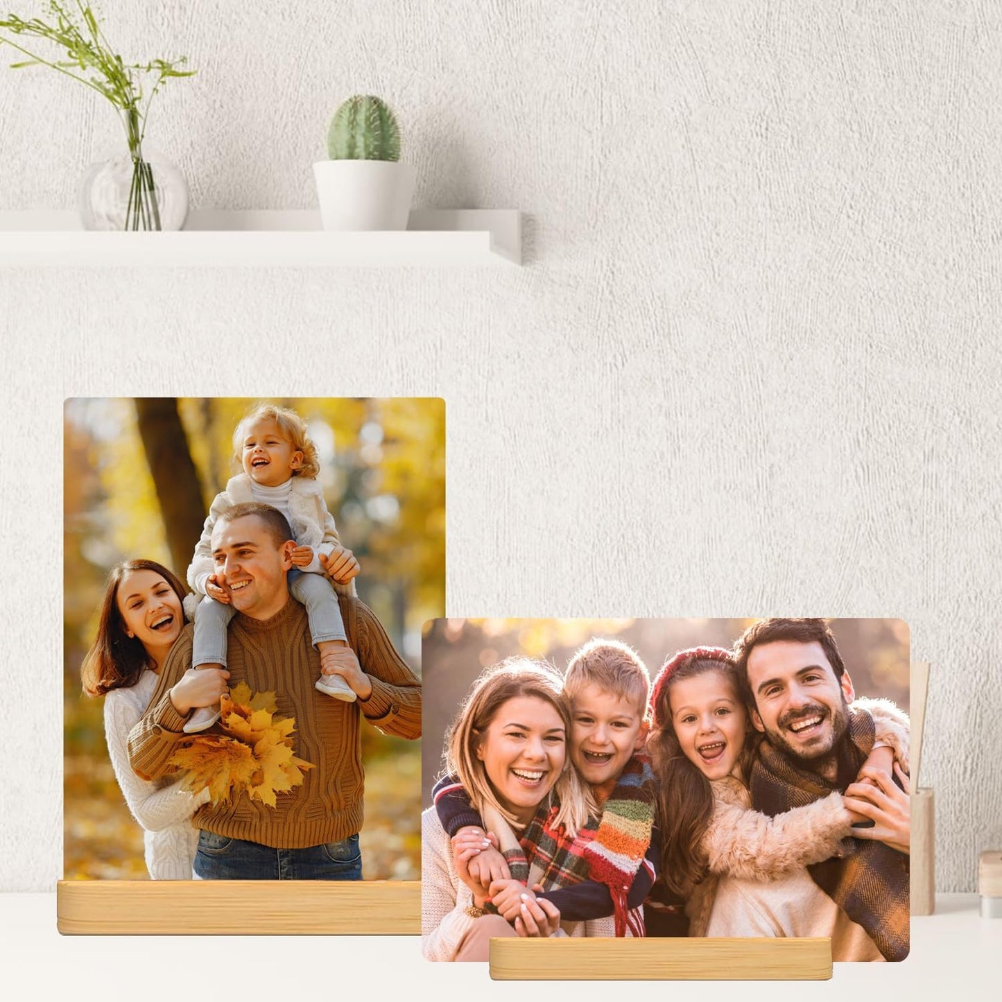 Custom Metal Photo Prints, Personalized Picture Frame with Your Photos, Customized Photo Gifts for Lovers, Couples, Family and Home Decor