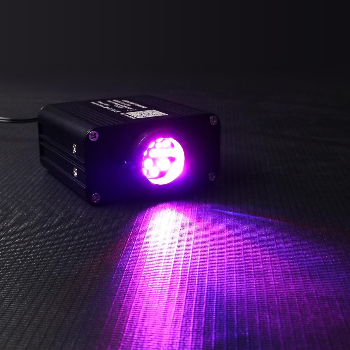 AZIMOM Small Size 16W Twinkle& Sound Activated Fiber Optic Light Source RGBW Light Box Engine Diver APP/Remote Control Music Sensor Mode for Car Home Star Ceiling Light Effect Decoration