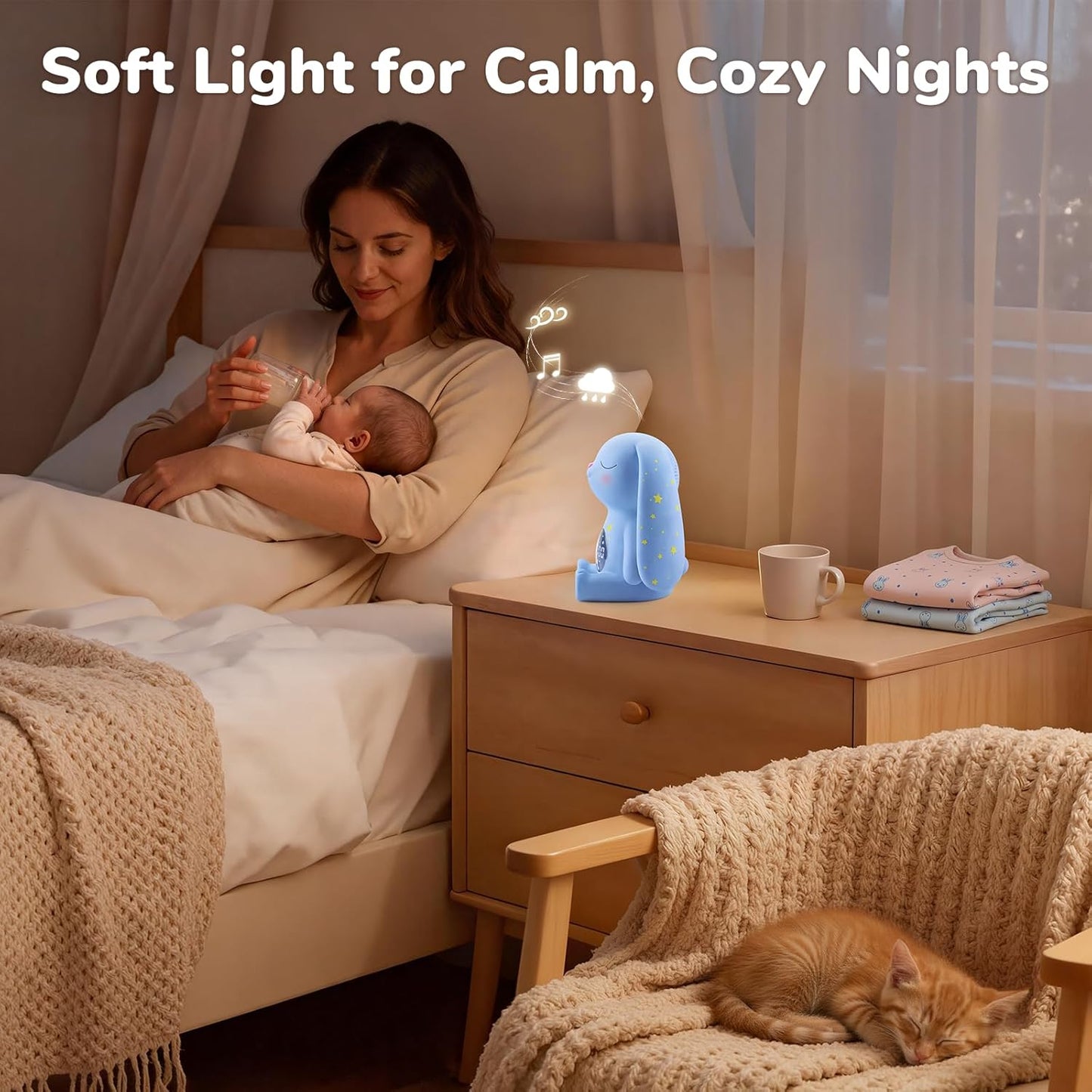 2025 Mom's Choice Awards | White Noise Sound Machine Baby – AI Cry Detection, 100 Soothing Sounds, App Control, Night Light, Sleep Trainer, Sound Machine for Sleep, Newborn Essentials, Alarm Clock