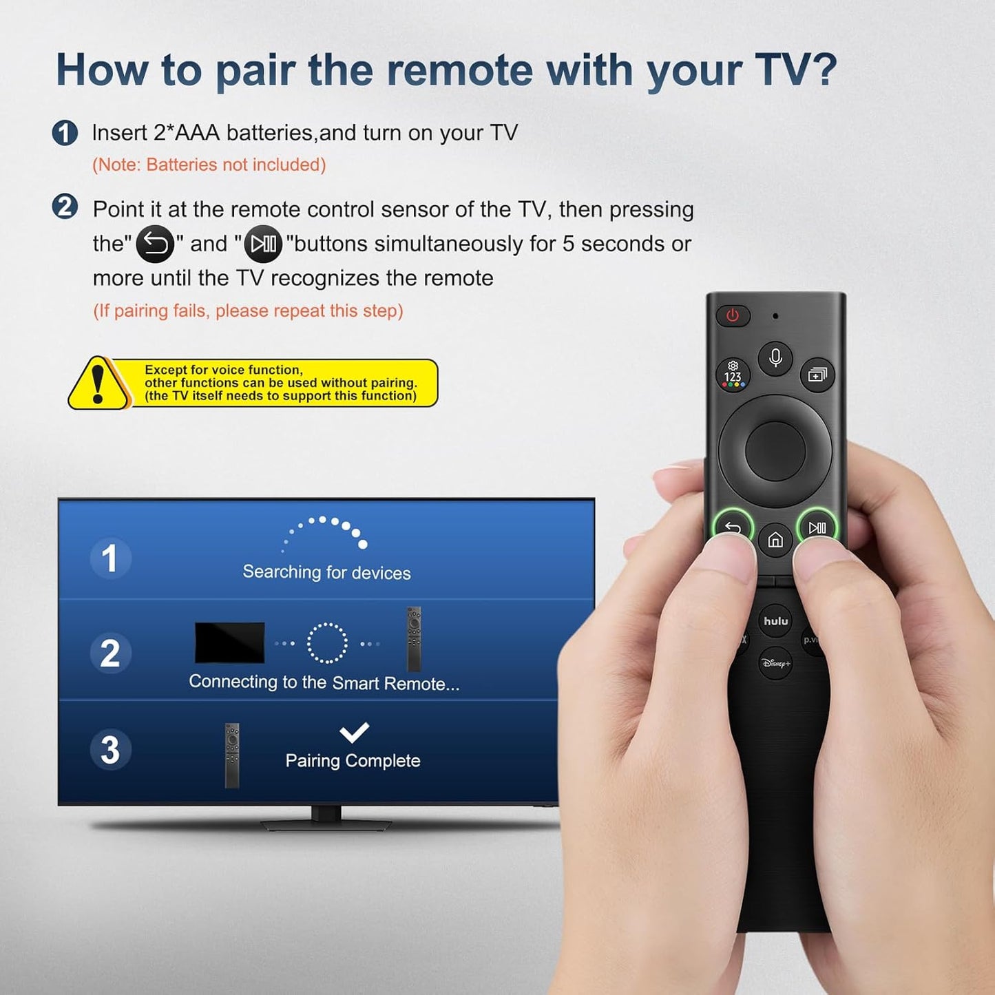 for Samsung-Smart-TV-Remote-Control-Replacement,Universal Remote for 2019 2025 Samsung Frame Curved Crystal Smart TVs, with Voice Control