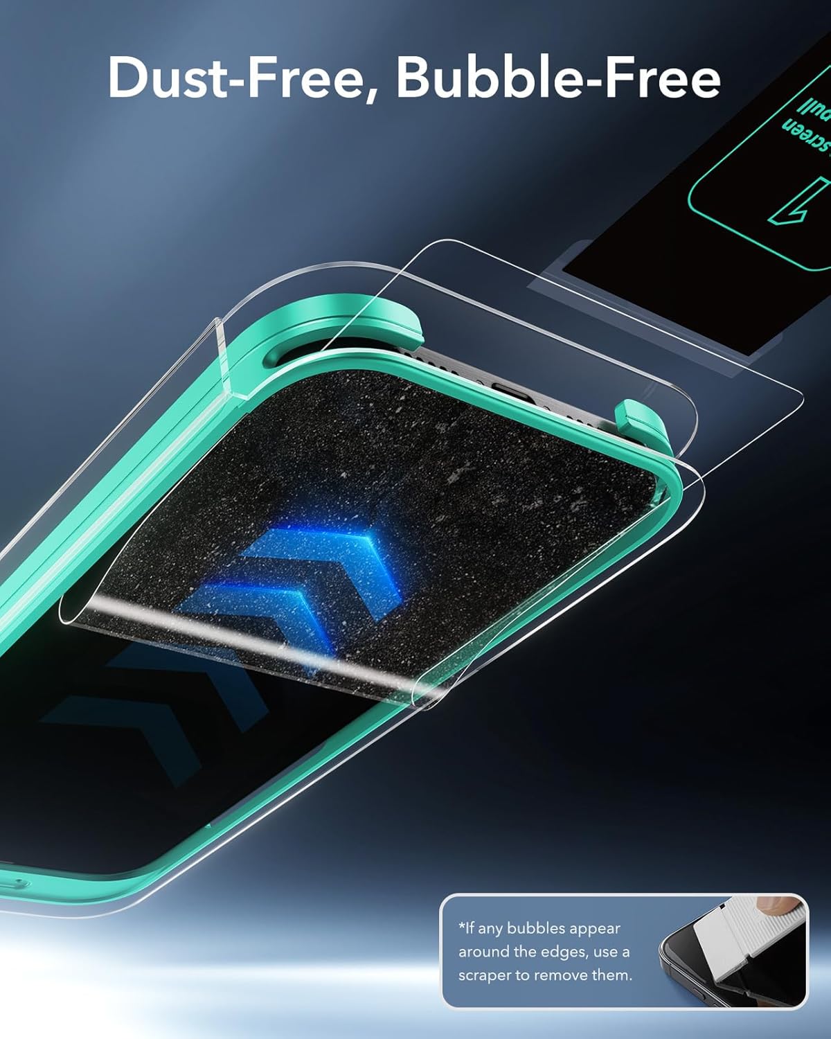 ESR 3 Pack 9H+ Glass for iPhone 15 Pro Screen Protector, [Military Grade Shatterproof & Longest Durable] Armorite Ultra-tough Full Coverage Tempered Glass with UltraFit Tray