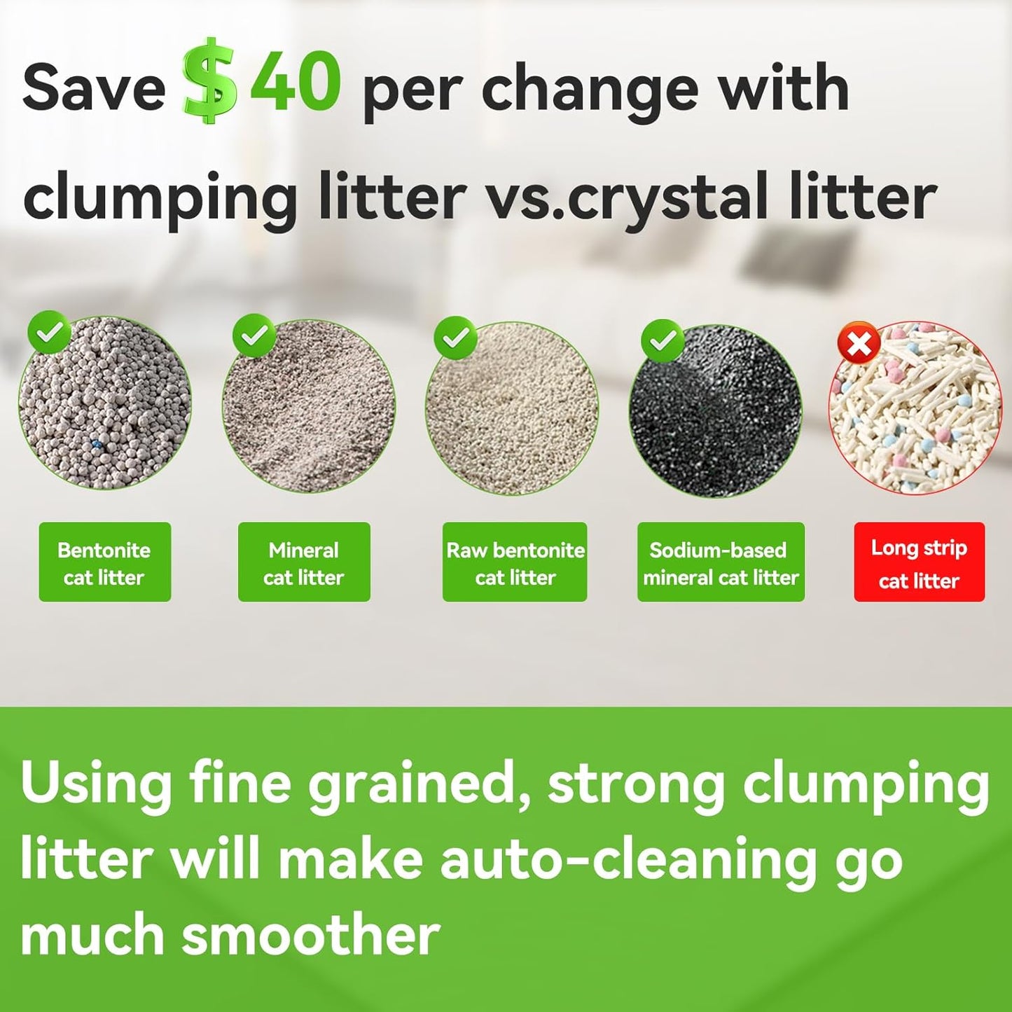 S6 Self Cleaning Litter Box, Upgraded Automatic Cat Litter Box Self Cleaning That Can Use Clumping Cat Litter, Open Design with Cats Taking to It Immediately, Anti Pinch and Odorless(Light Gray)
