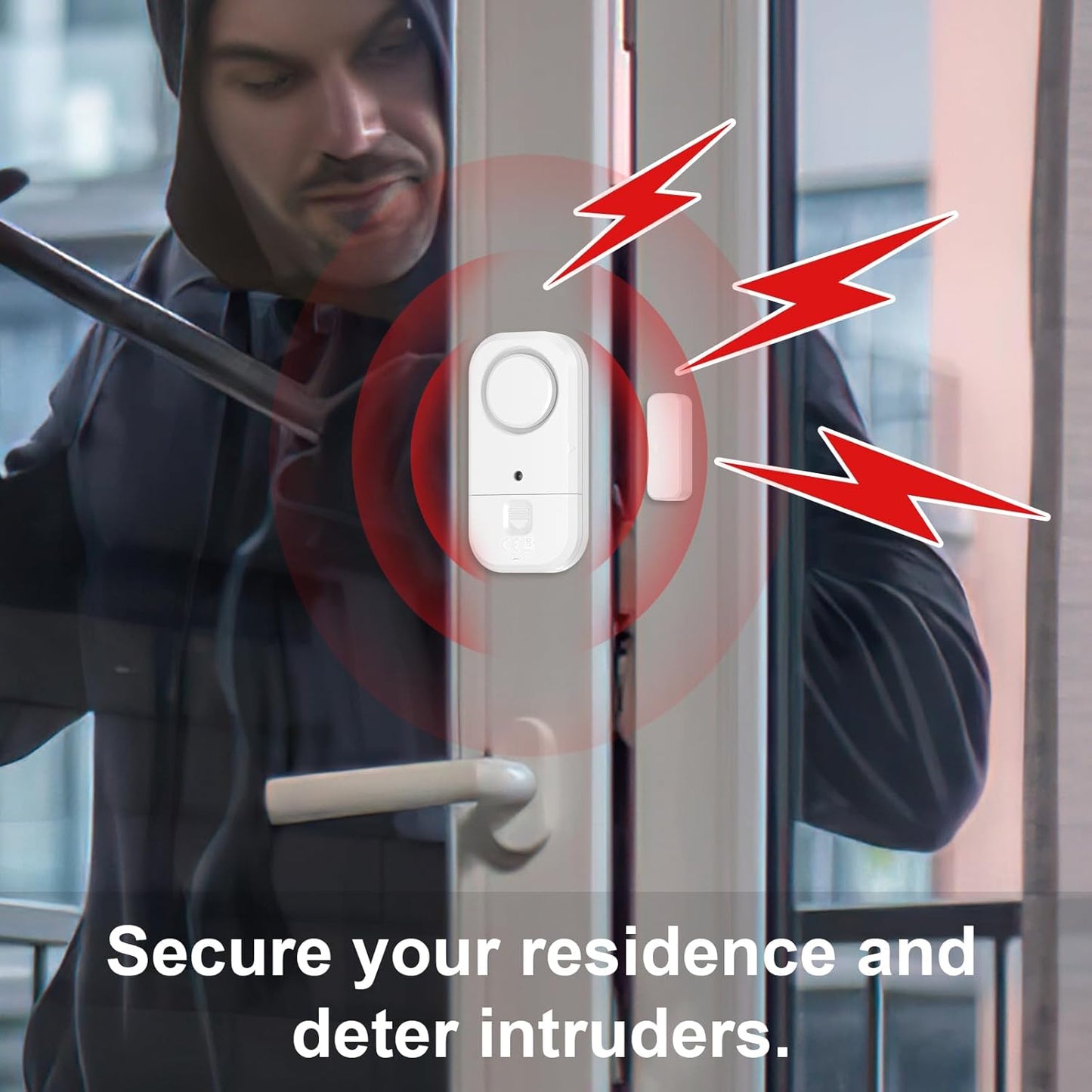 Door Window Alarm Sensors - Door Alarms for Kids Safety, Door Alarms for Home Security, for Home, Office, Store, Garage, Dorm Room, Apartment, RV, White, 6 Pack