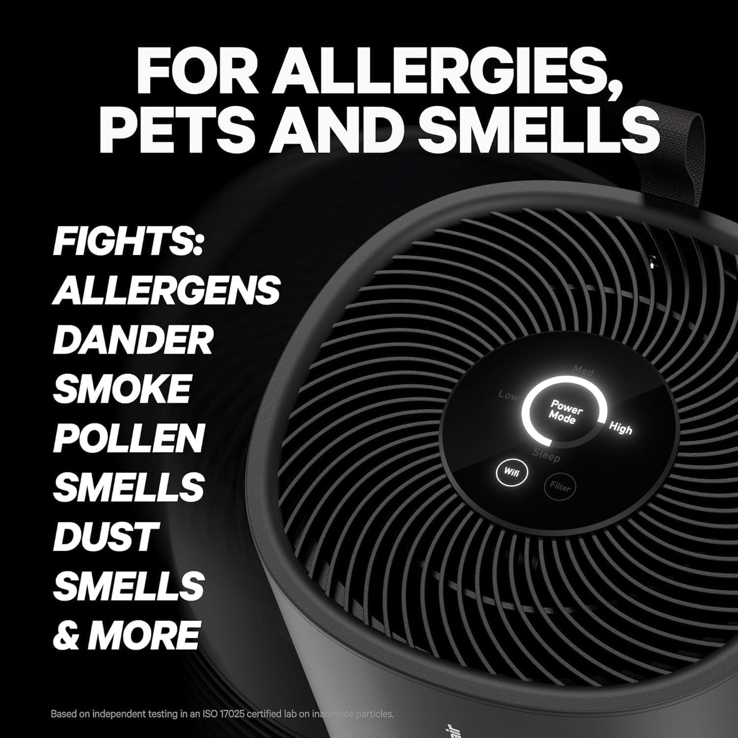 PuroAir 130b Smart Air Purifier for Home Pets - Covers Up To 600 Sq Ft - Filters Up To 99.9% of Pollutants, Smoke, Pollen, Dust - Quiet Air Filter - Air Purifiers for Bedroom