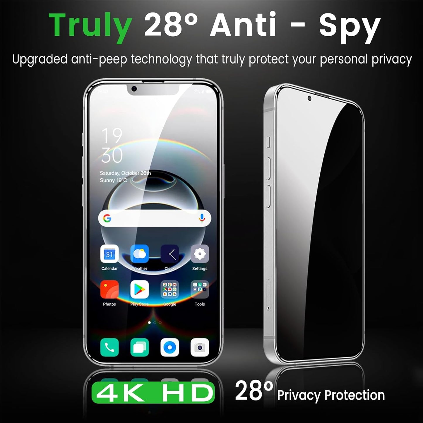 3 Pack Privacy Screen Protector for iPhone 16e 6.1 Inch with 3 Pack Camera Lens Protector, Anti Spy Tempered Glass Film, Anti-Scratch, Touch Sensitive, Case Friendly