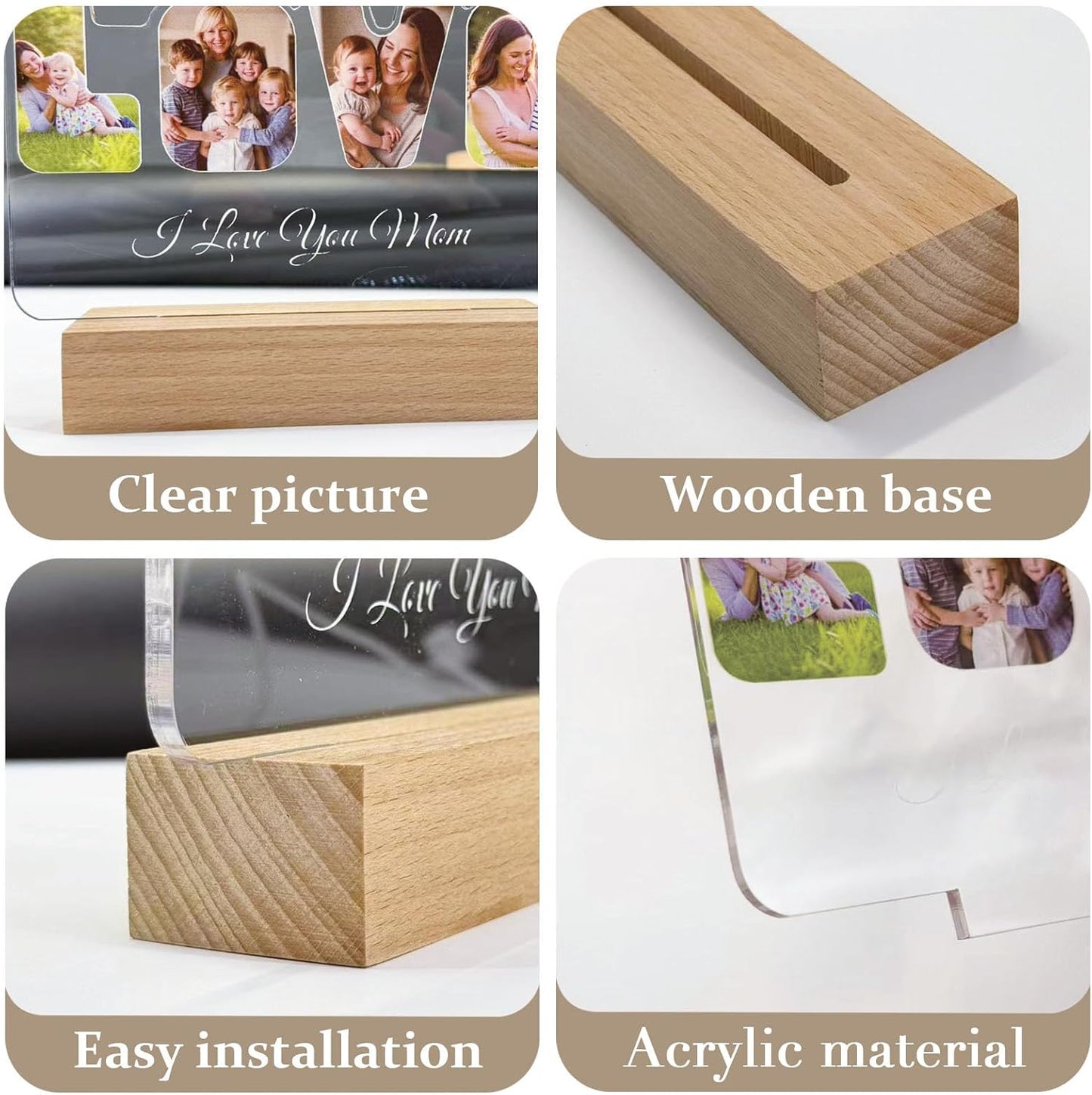 Custom Picture Frames - Customizable Decorative Sign with Photo & Song Option - Ideal Gift for Couples, Mothers Day, Boyfriend & Girlfriend (Anniversary)