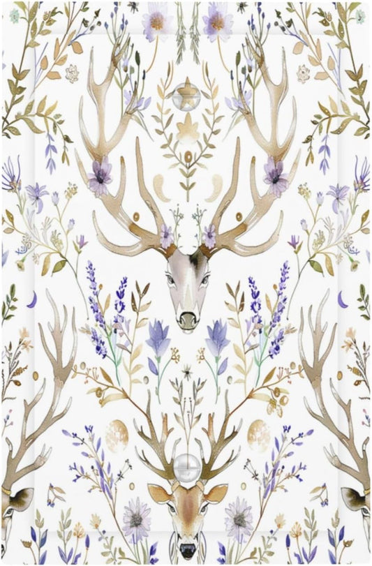 Light Switch Cover Plate Gothic Retro Floral Damask Elk Wild Flower 1 Gang No Device Blank Electrical Wall Plates Faceplate Decorative Switch Plate For Bed Room Living Room Decor