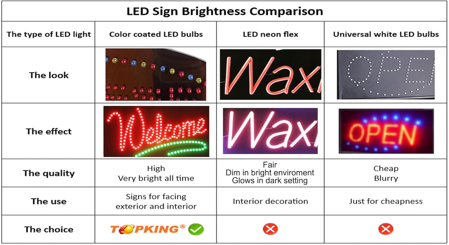 Massage Open Sign, 24"x12", 60x30cm, TOPKING, LED, Neon, Florescent, Signage, Signboard, Display, Billboard, Screen, Grand Opening, Gift