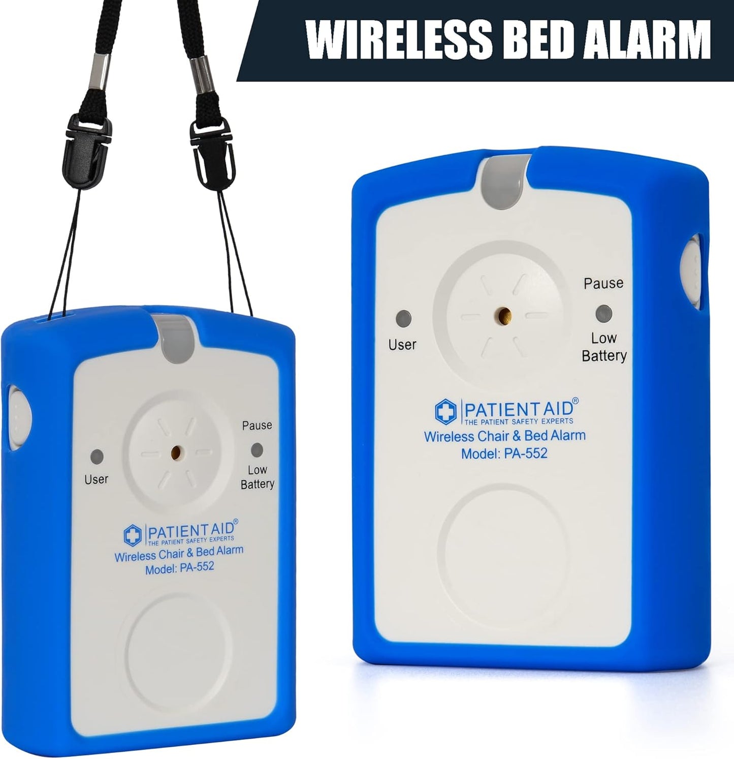 Patient Aid Patient Wireless Bed Alarm 10"x30" Mattress Pad with Motion Sensor, 3 Chime and Mounting Options, AC Adapter, Fall Prevention System for Seniors - Bed Alarms for Elderly - Mailbox Alert