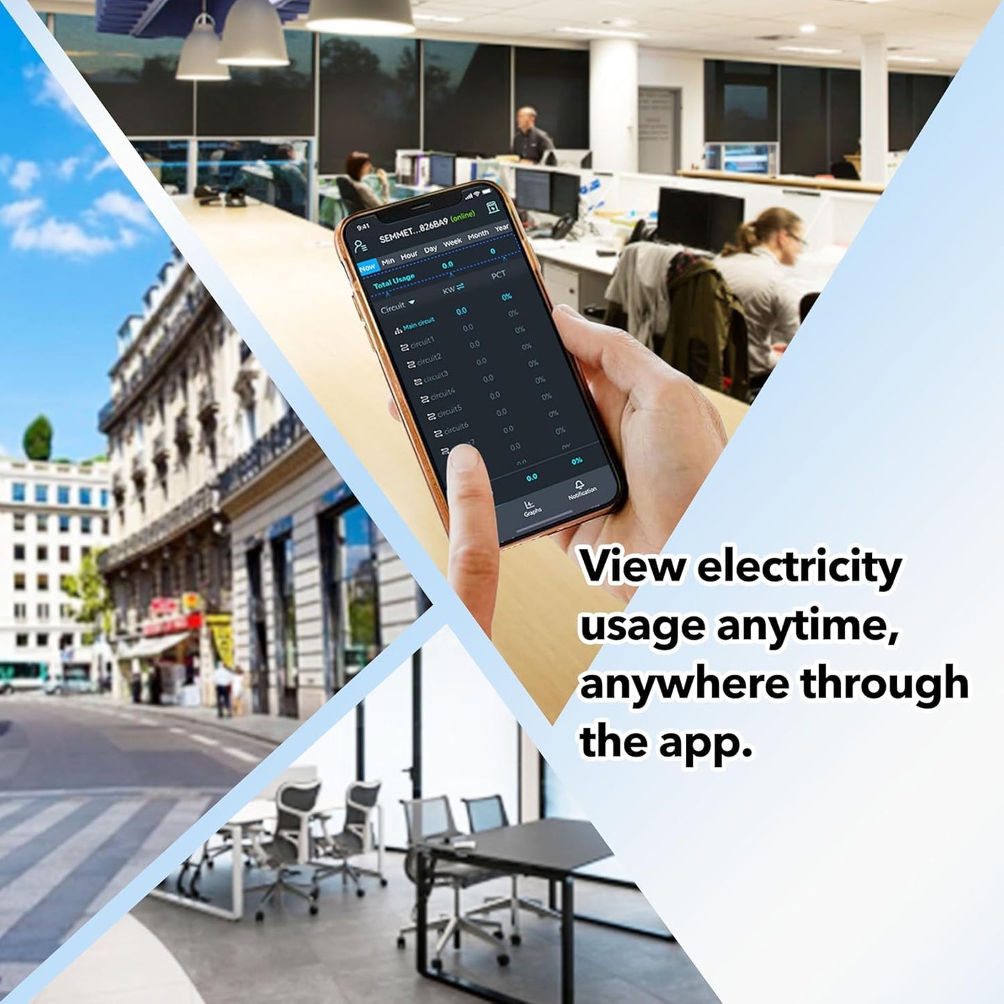 Smart Home Energy Monitor, Measure Power Usage in Real-Time, History with App (2 200A Circuit Level Sensors) - Compatible with Home Assistant