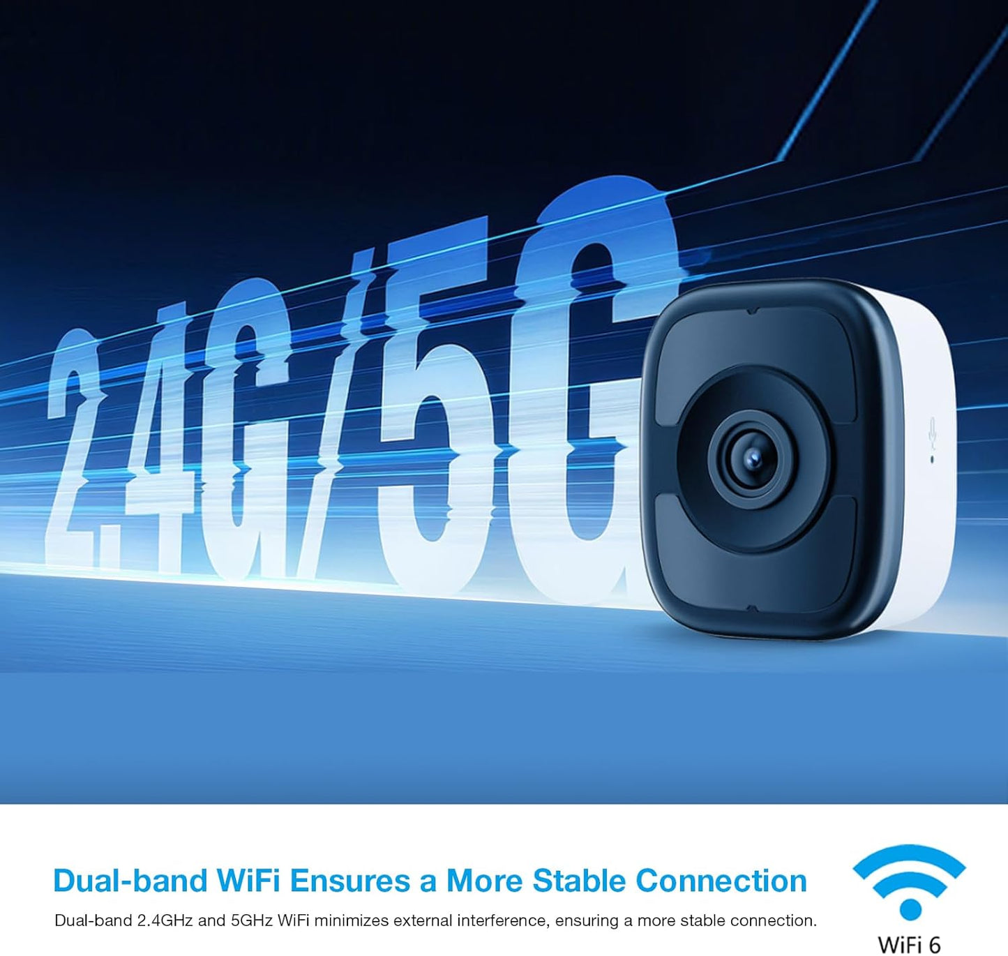 5MP 3K Window Camera, 2.4G & 5G WiFi Indoor Cameras for Home Security with Color Night Vision, Window Security Cam with Smart Human/Motion Detection, 2-Way Audio, 24/7 Recording, Easy & Quick Install
