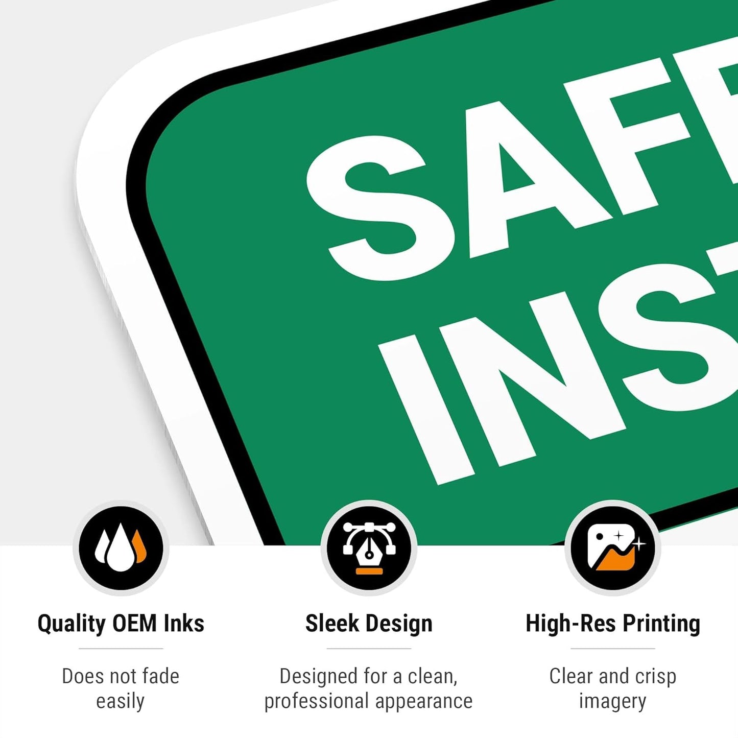 Safety Instructions Body Harness Required For Entry Sign, 18x24 Inches, 55 mil thick HDPS (high density polystyrene), Made in USA by Sigo Signs