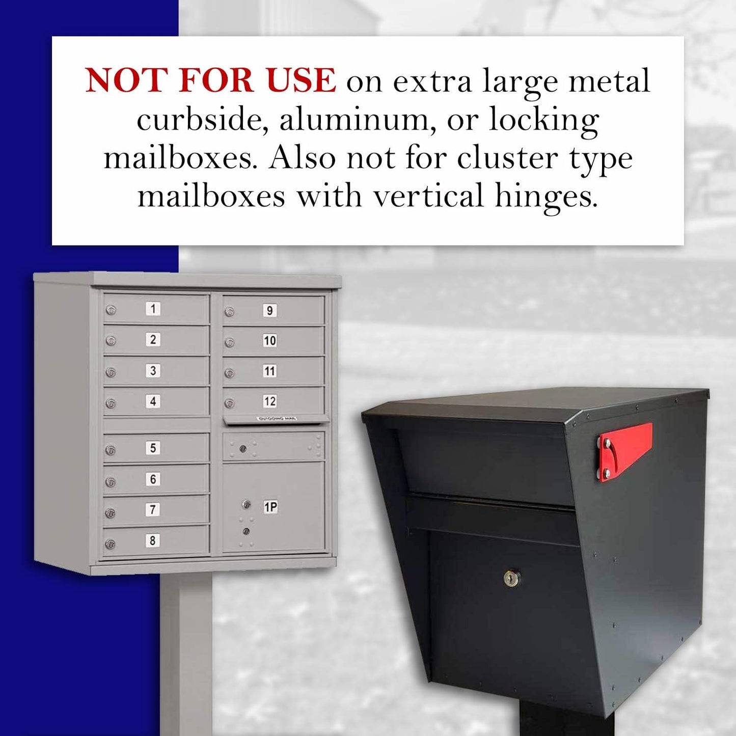 Mail Chime Mailbox Alarm for Delivered Mail Notification System, Smart Mailbox Sensor Alert Wireless Transmitter & Receiver, Up to 350 Feet, Easy to Install, Battery-Operated, 1 Set