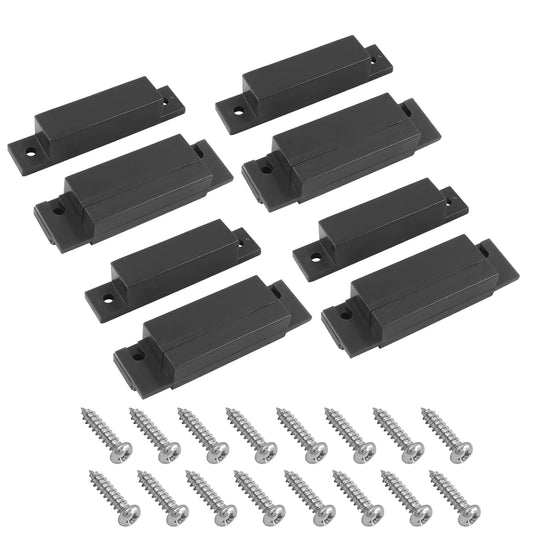 Biaungdo 4 Pcs Brown Wired Magnetic Contact Reed Switch, Surface-Mounted NC Sensor Alarm for Window, Cabinet, Wooden Door, with Screws