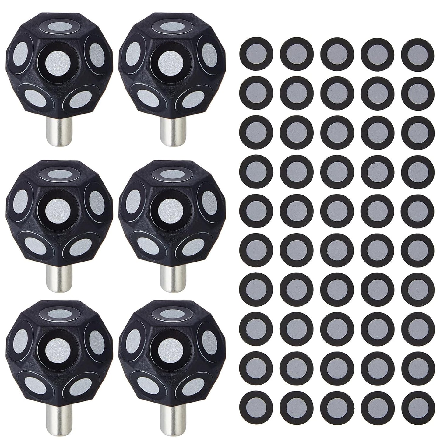 Kingdder 6 Pcs Multi-Angle Marker Set 2 Sheet 100 Point 6.0 mm 3D Scanner Markers Dot Stickers Scanning Spray Scanner Turntable Compatible Tracking Dot Reference Point for 3D Scanning