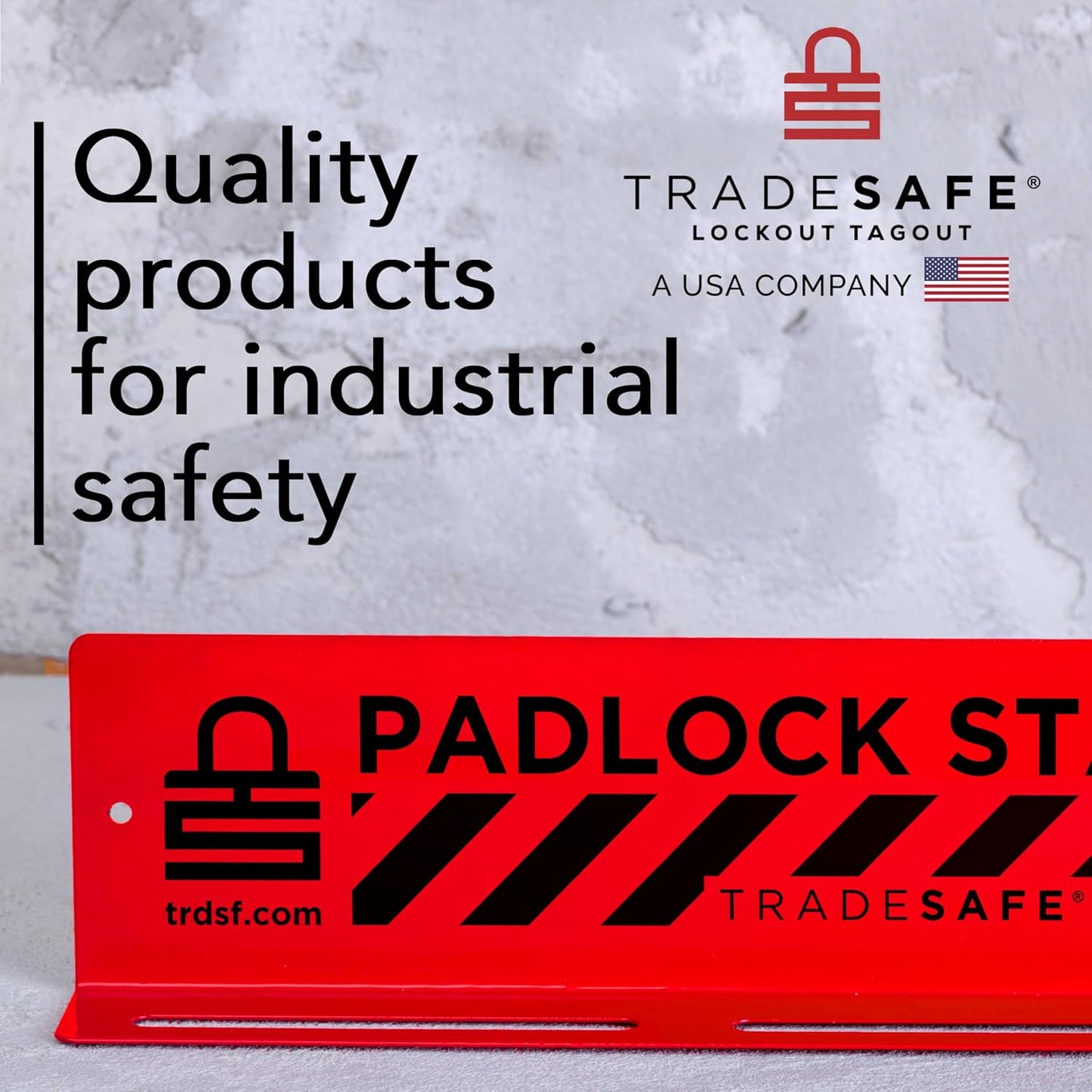 TRADESAFE Lockout Tagout Locks Station - Loto Station Holds up to 10 Safety Padlocks, Loto Locks Rack with No Lock Out Tag Out Padlocks Included
