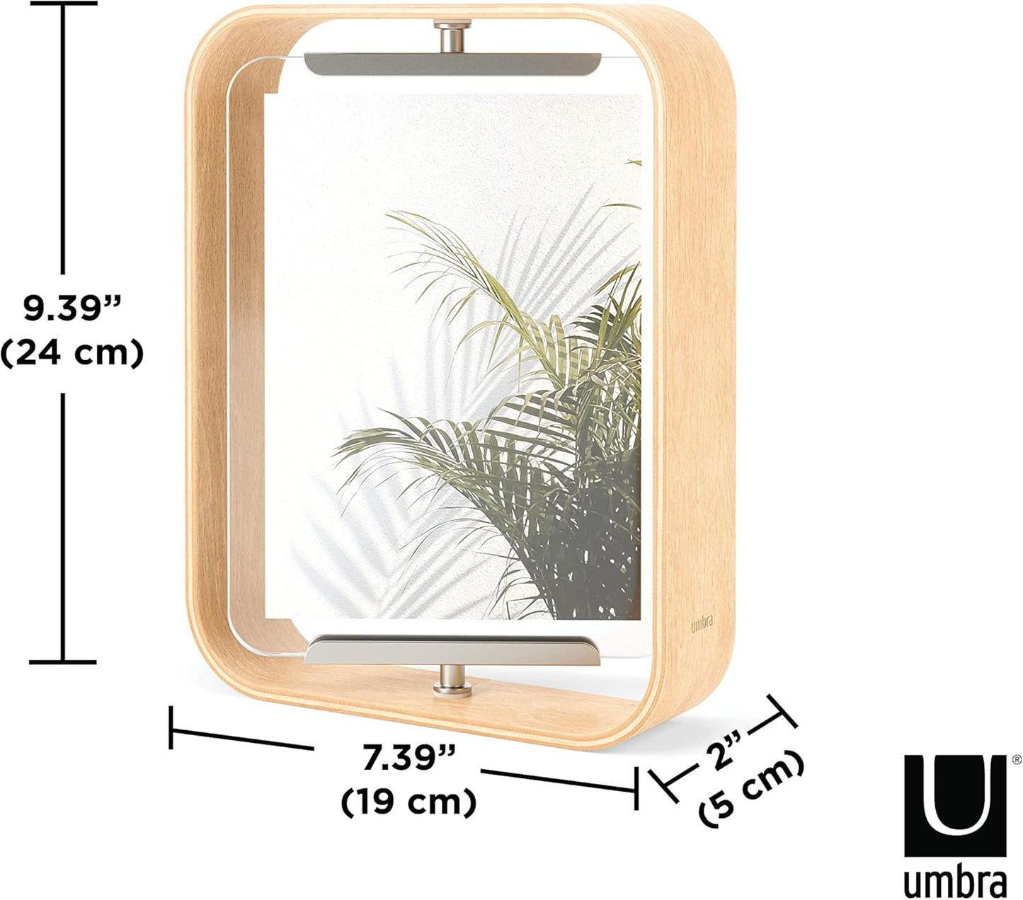 Umbra Bellwood Desk Frame 5" x 7", Natural (Pack of 3)