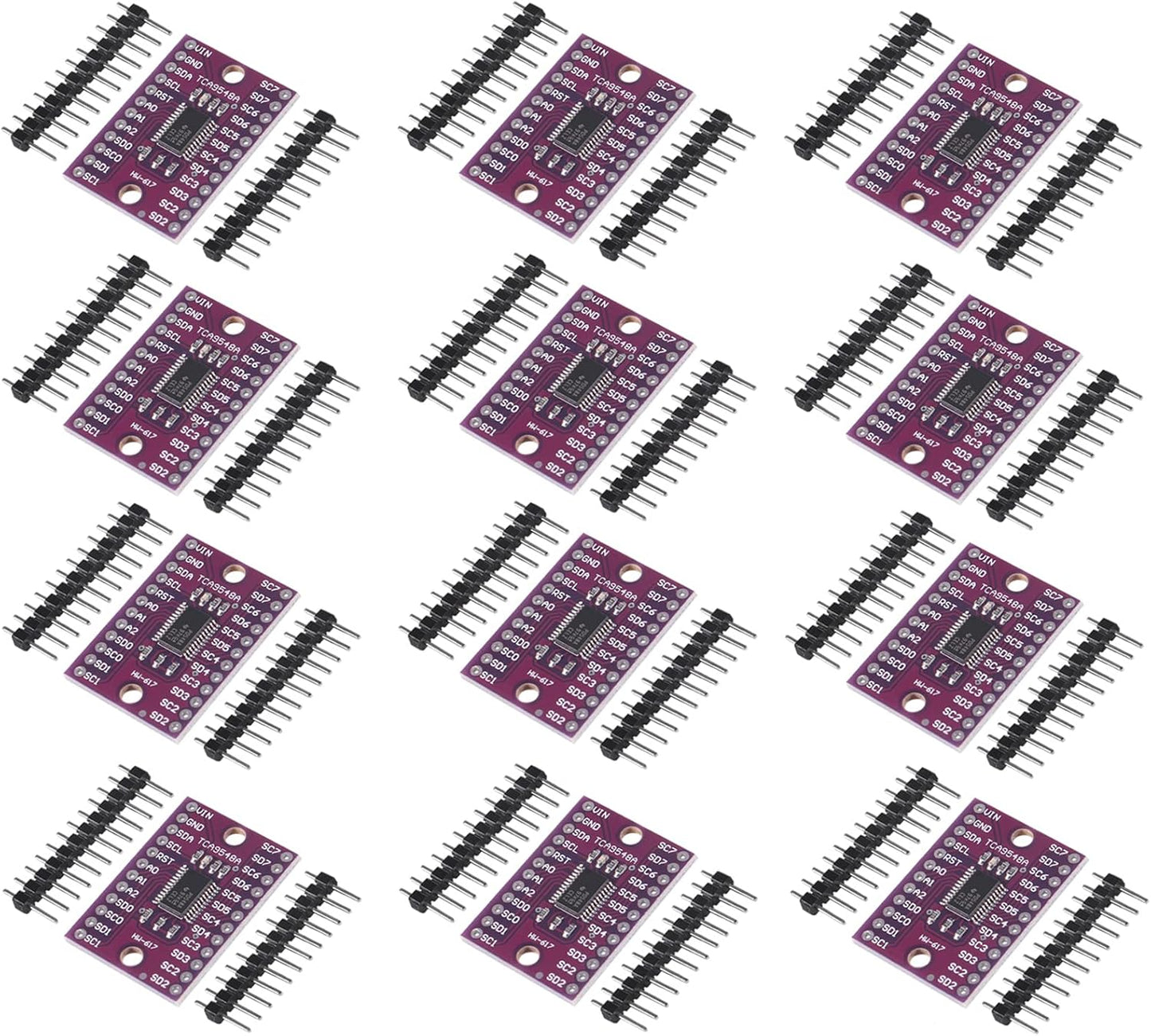 AITRIP 12PCS TCA9548A I2C IIC Multiplexer Breakout Board Module 8 Channel Expansion Development Board for Arduino