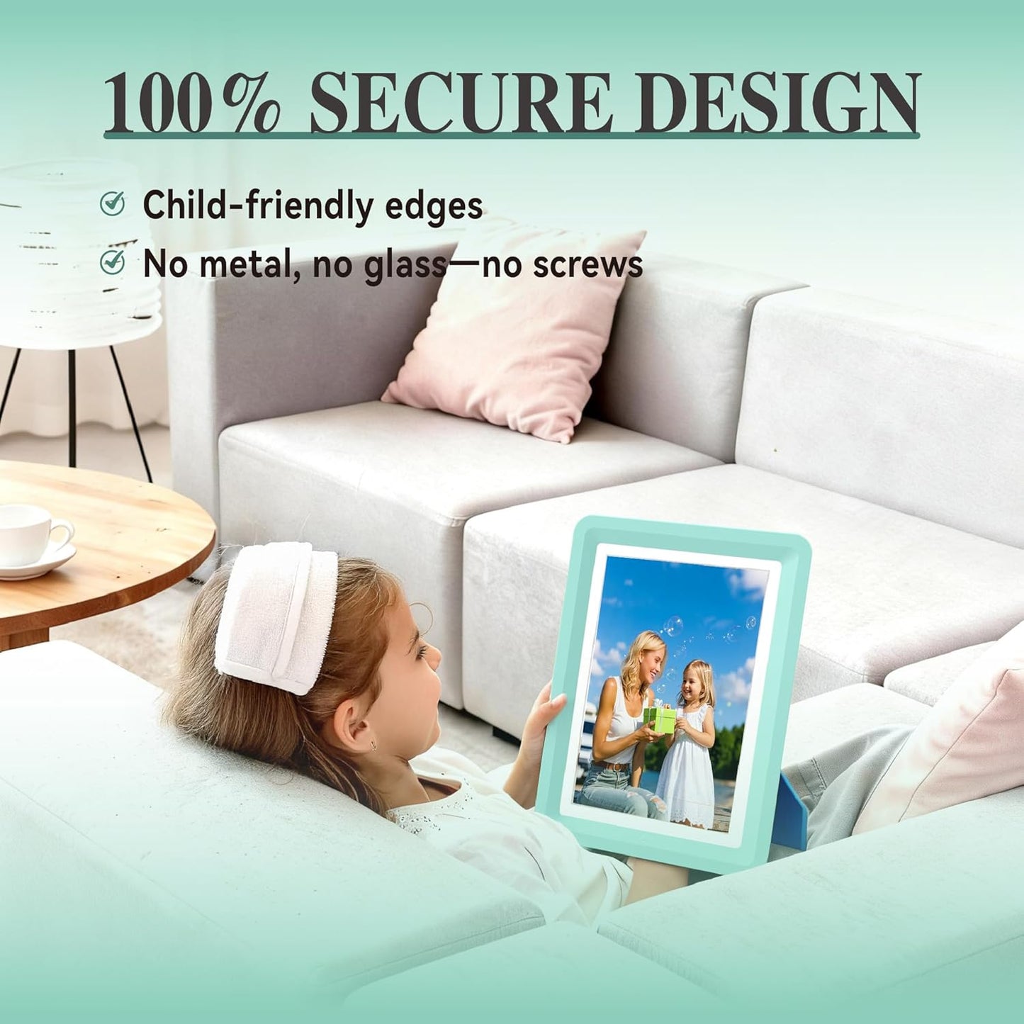 Green 5x7 Picture Frame with Acrylic Front 6 Pack, ABS Frame for 5x7 or 4x10 Photos, Shatterproof UV-Resistant Tabletop Photo Frame, Vertical/Horizontal Display for Home Décor