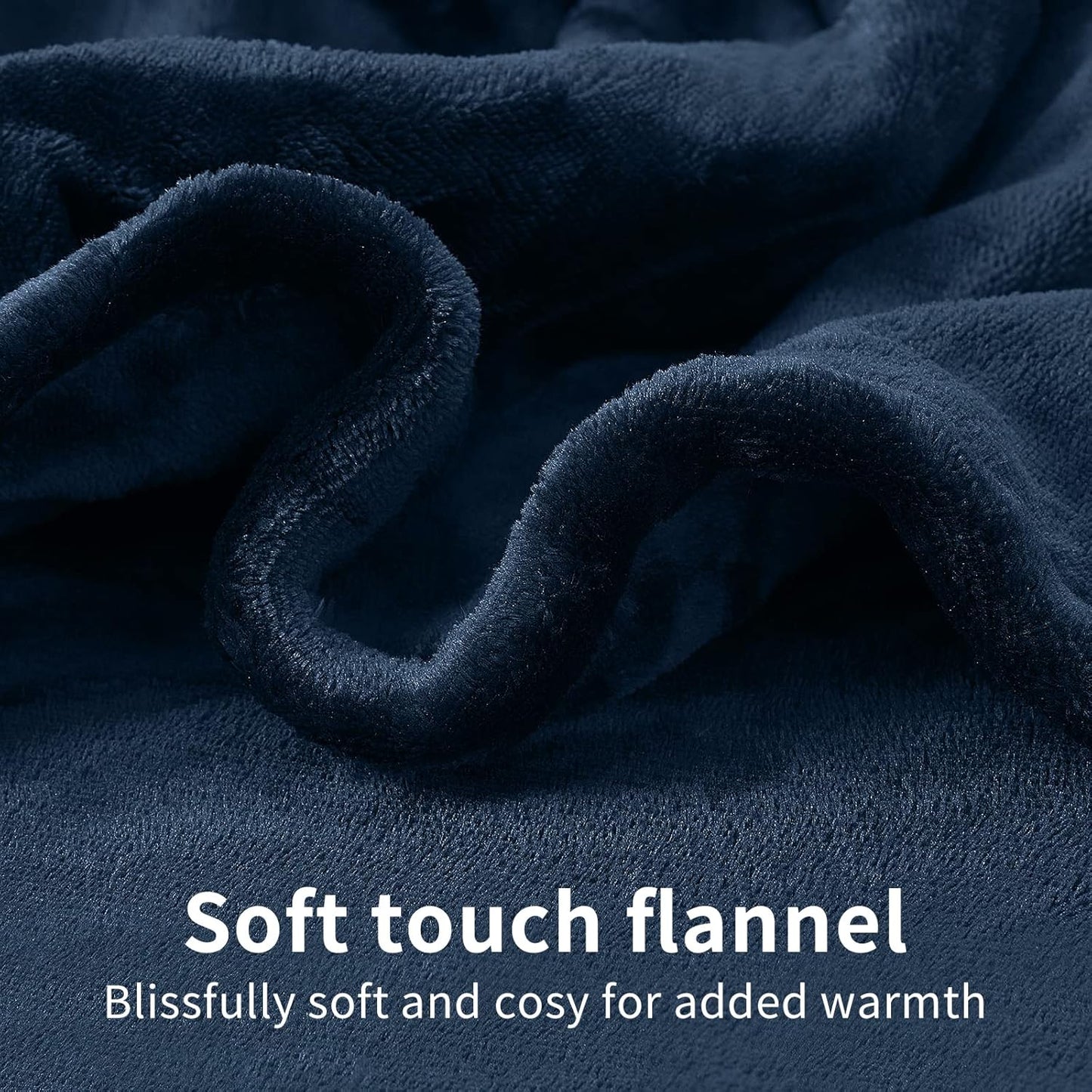 Vagueior Electric Heated Blanket Full Size 72'' x 84'' Extra-Warm Lightweight Cozy Luxury Electric Blanket Machine Washable with 3 Heating Levels Auto-Off Machine Washable - Blue ETL Certification