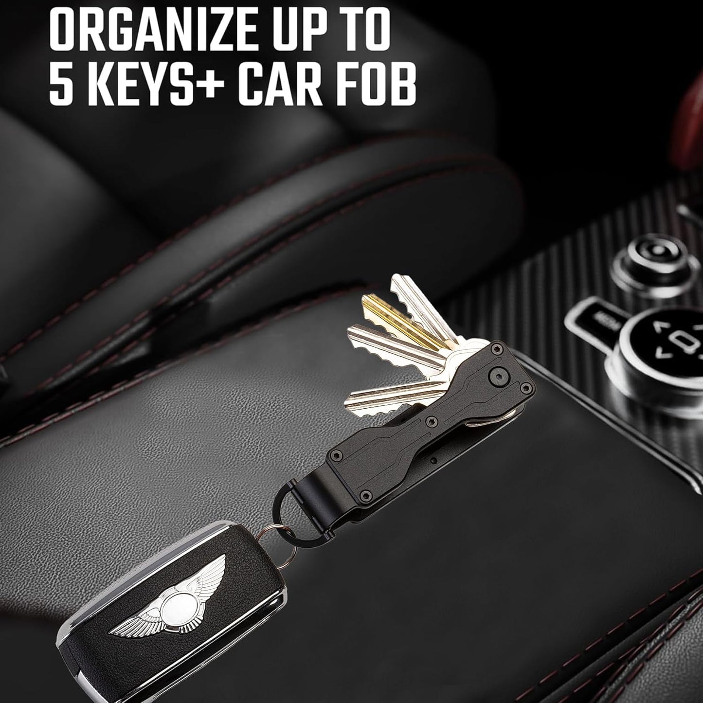 Key Organizer Minimalist Innovative Keyholder Compact Keys Organizer Smart KeyChain Secures 2-6 Keys