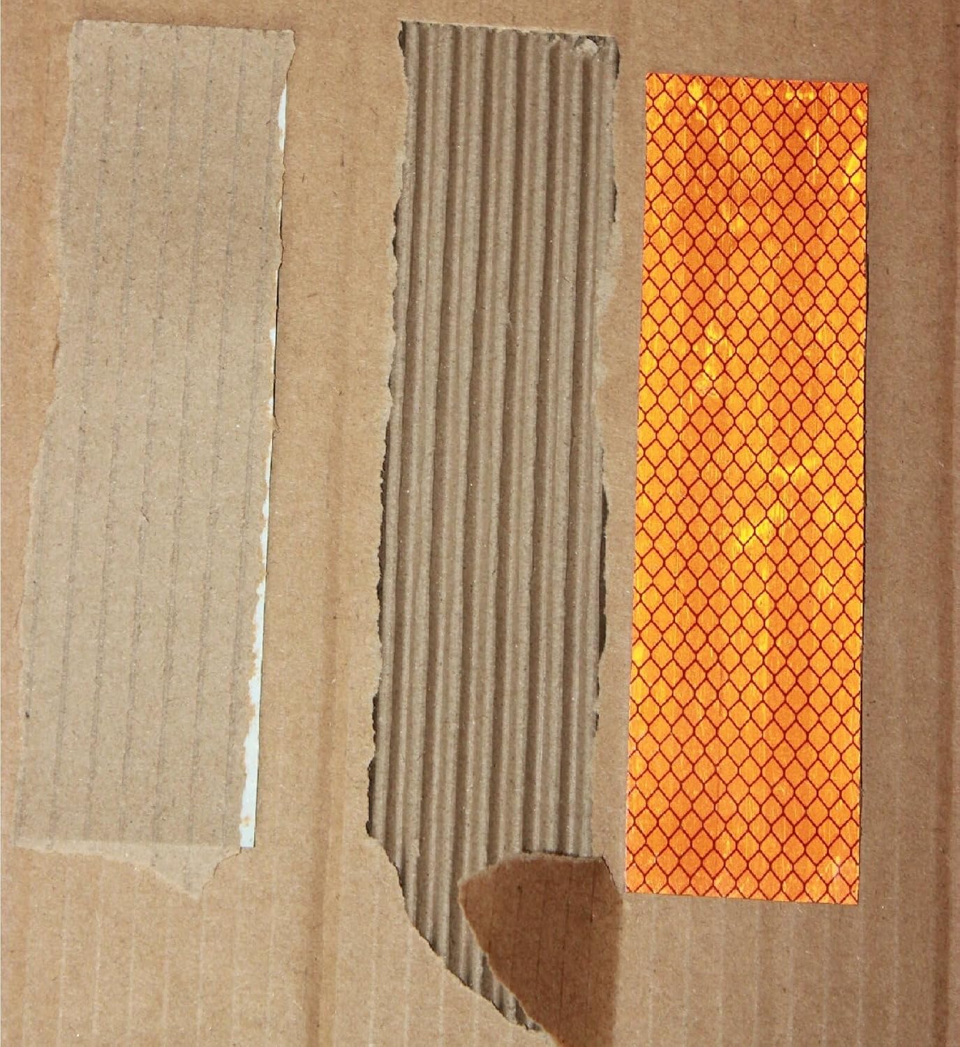 Non Fading Brown Reflective Stickers 1 inch X 6 inch, Outdoor Waterproof High Visibility Warning Safety Adhesive Reflector Tape (20 Pcs)