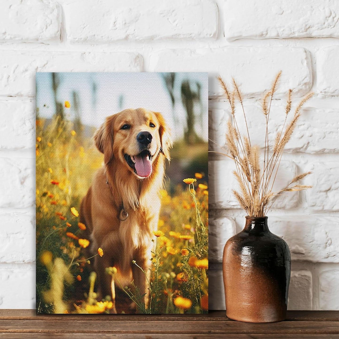 Custom Canvas Prints with Your Photos Customized Canvas Wall Art Personalized Canvas Pictures Gifts for Pet Dog Baby Family Mom Dad Men Women Couple Boyfriend Girlfriend Framed 8x12