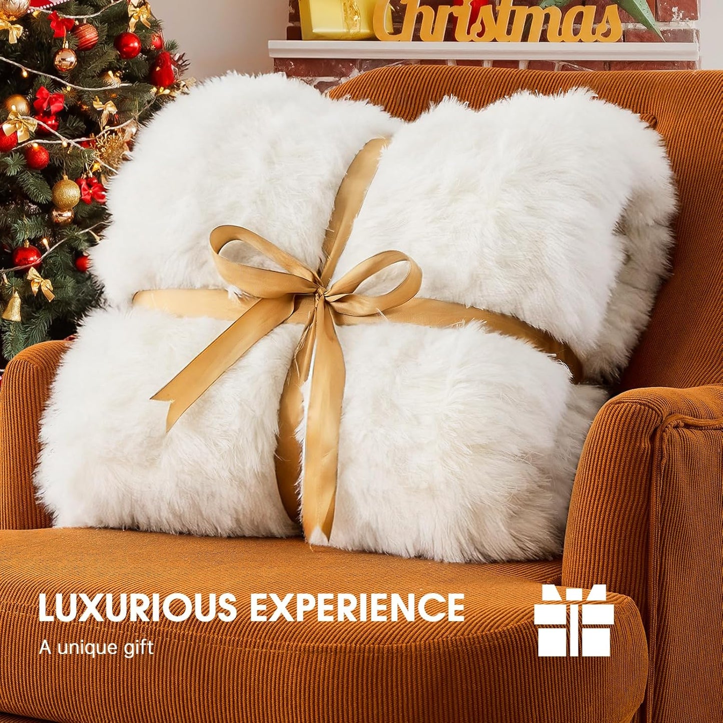 Heated Electric Blanket Twin–Faux Fur with Soft Thick Sherpa,Warm Winter Birthday Gifts for Women Grandma,10 Heat Settings,5 Time Settings with Fast Heating, 62x84, Snow Cloud