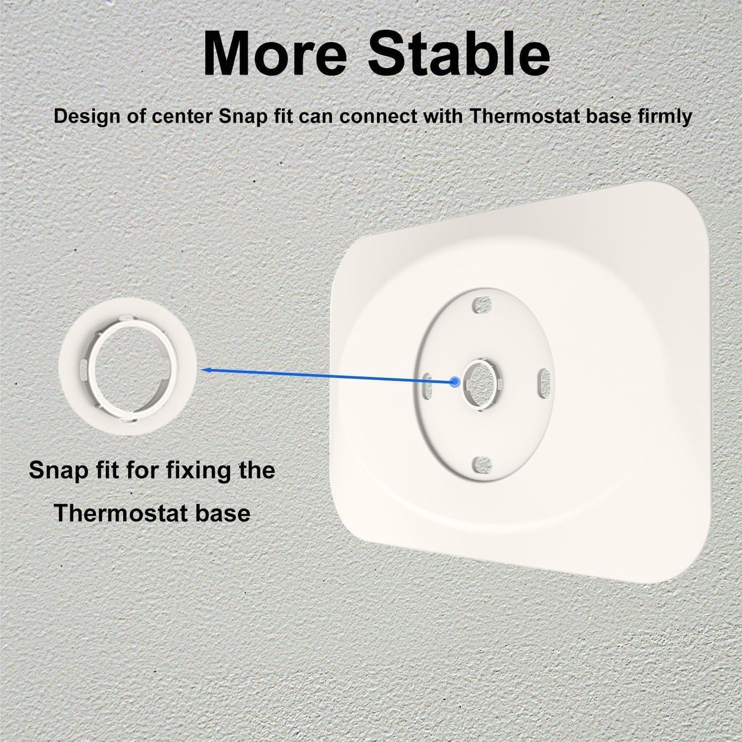Nest Thermostat Wall Plate Cover Replacement Compatible with Google Nest Learning Thermostat (4th Gen), Practical Nest Learning Thermostat 4 Trim Kit, Snap fit Design (Biege, 1 Pack)