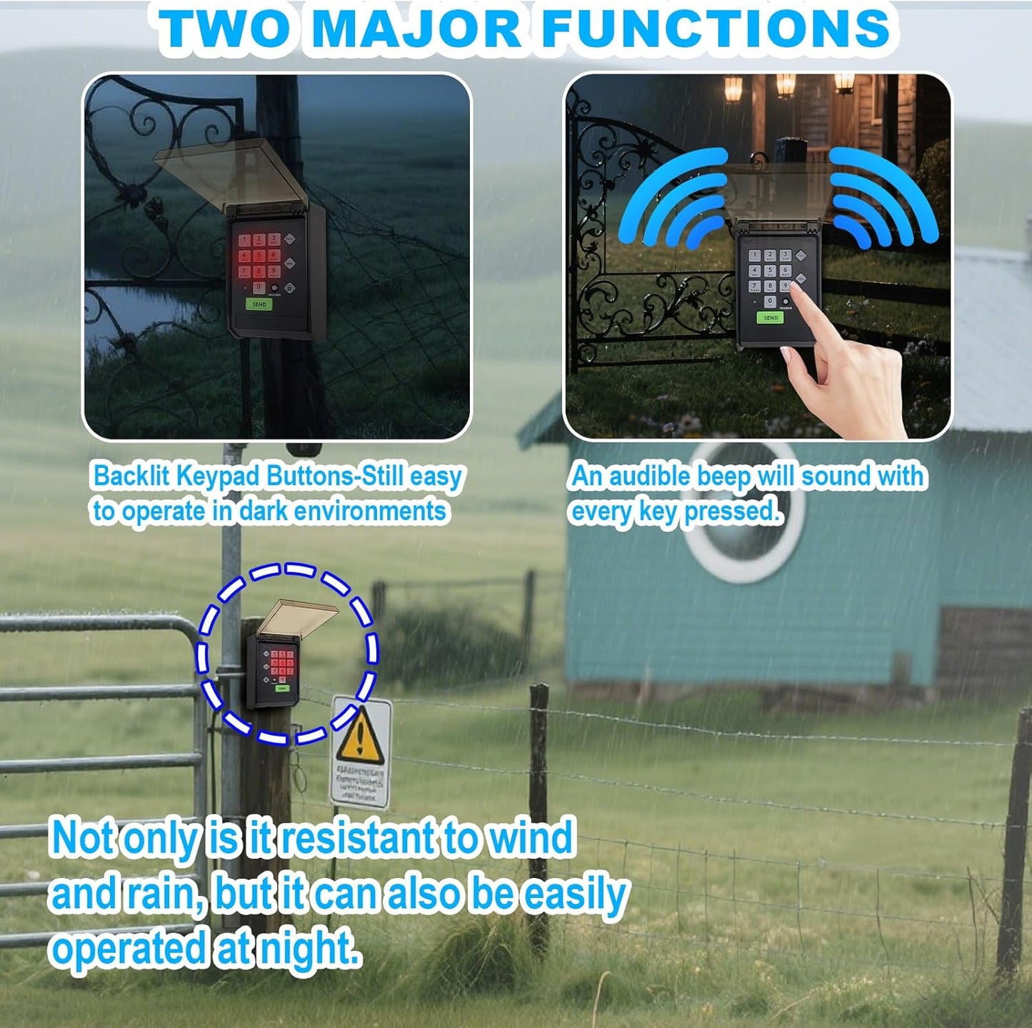 for Ghost Controls AXS1 AXP1 Remote Transmitter,5-Button Remote Transmitter for Automatic Gate Openers, Partymode, Compatible with Ghost Controls Single/Dual Control Opener Systems (AXWK Black)