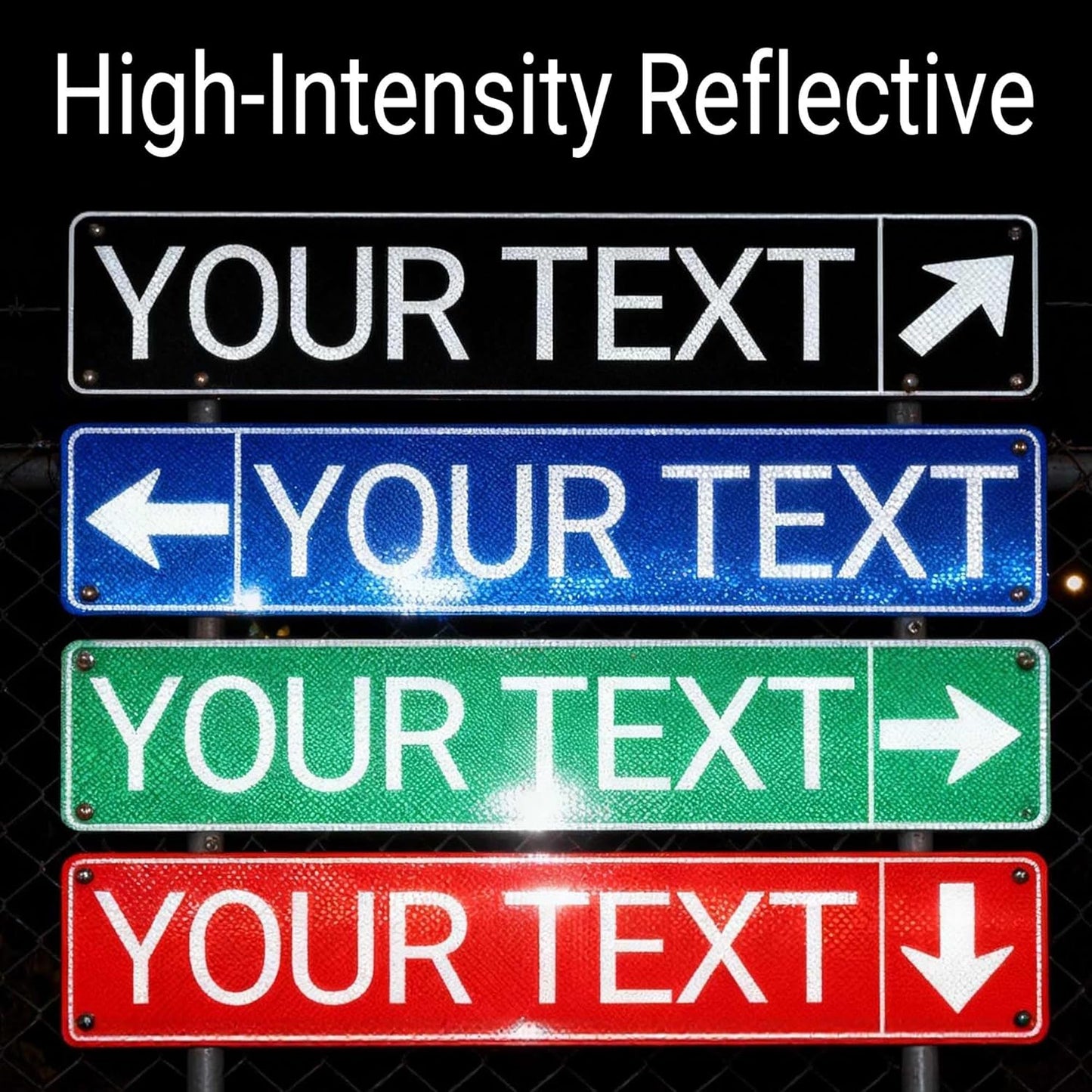 Custom Street Signs, Reflective Option, Single/Double Sided, Rust Free Aluminum, UV Protected & Weatherproof - 4x18 Inch