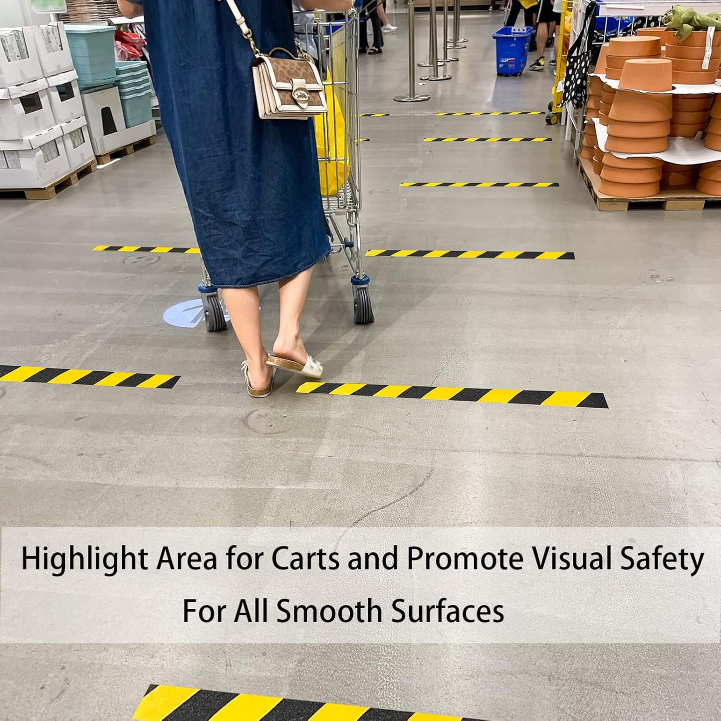 Anti Slip Tape, 2 Inch x 42 Ft Grip Tape for Stairs Outdoor/Indoor, Waterproof Non Skid Roll for Stair Treads Non Slip, High Traction Friction Abrasive Adhesive Stair Steps, Caution Yellow/Black