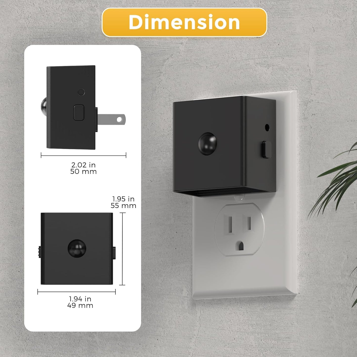 L LOHAS LED Motion Sensor Night Light, [2-Pack] Motion Activated Night Light, Motion Sensor and Dusk to Dawn Sensor, Brightness Adjustable, 5000K Daylight White Nightlight for Bathroom Hallway Kitchen