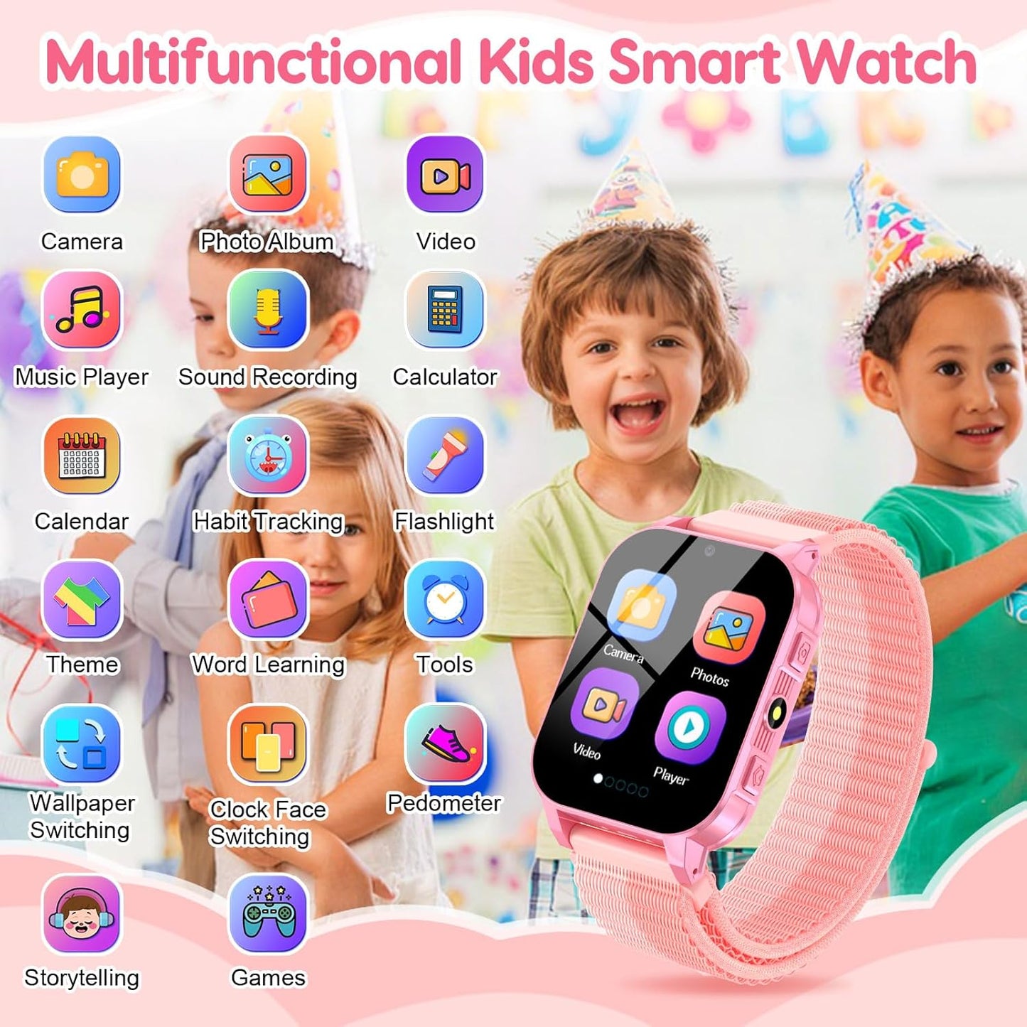 cjc Smart Watch for Girls Ages 4-8