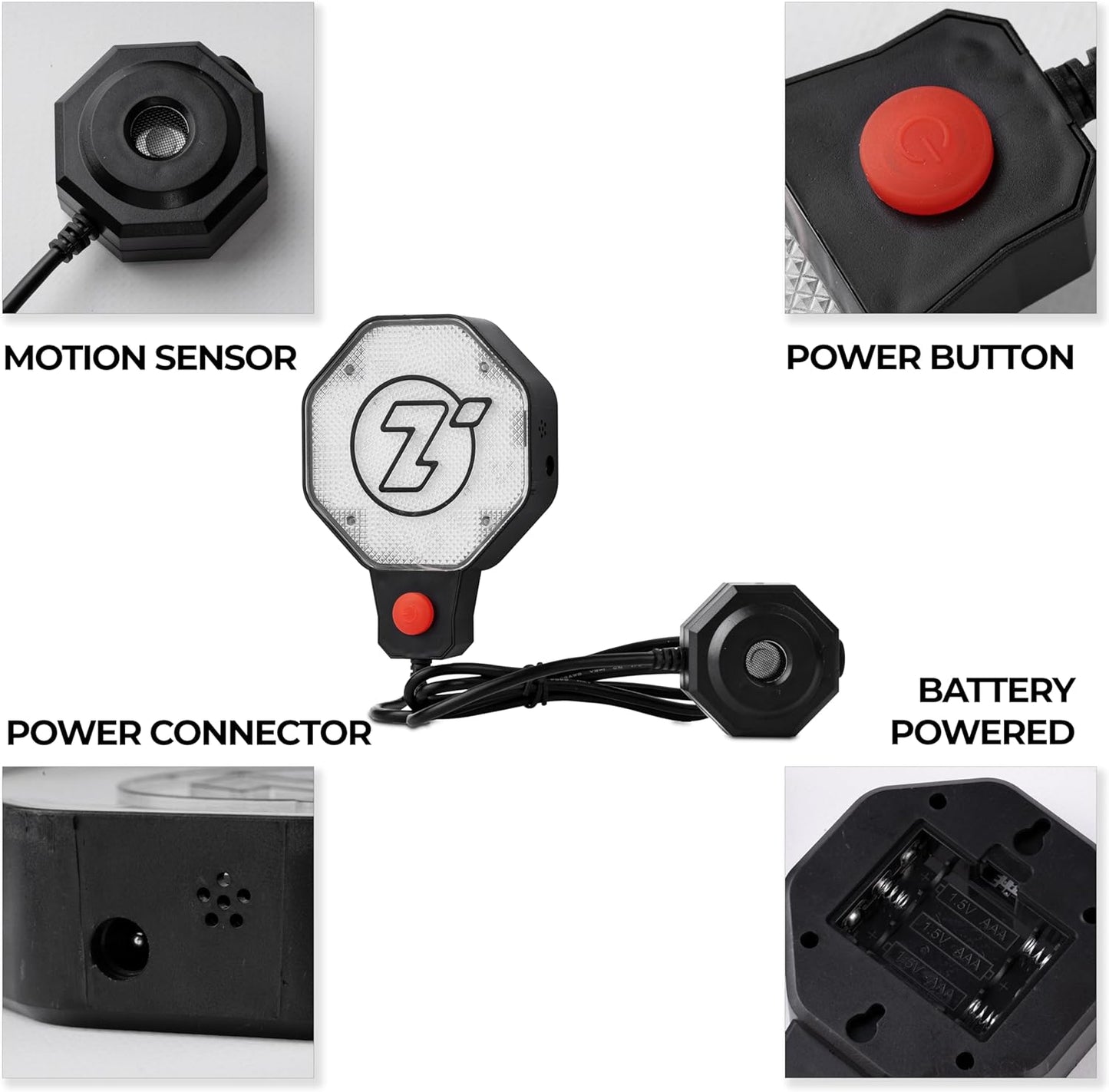Garage Parking Sensor Ultrasonic Car parking Stopper for Garage with Red/Yellow/Green LED Indicators –Adjustable Stop Distance 12" to 6.5 ft Battery or USB Powered Easy Install Wall-Mount 8-Pack