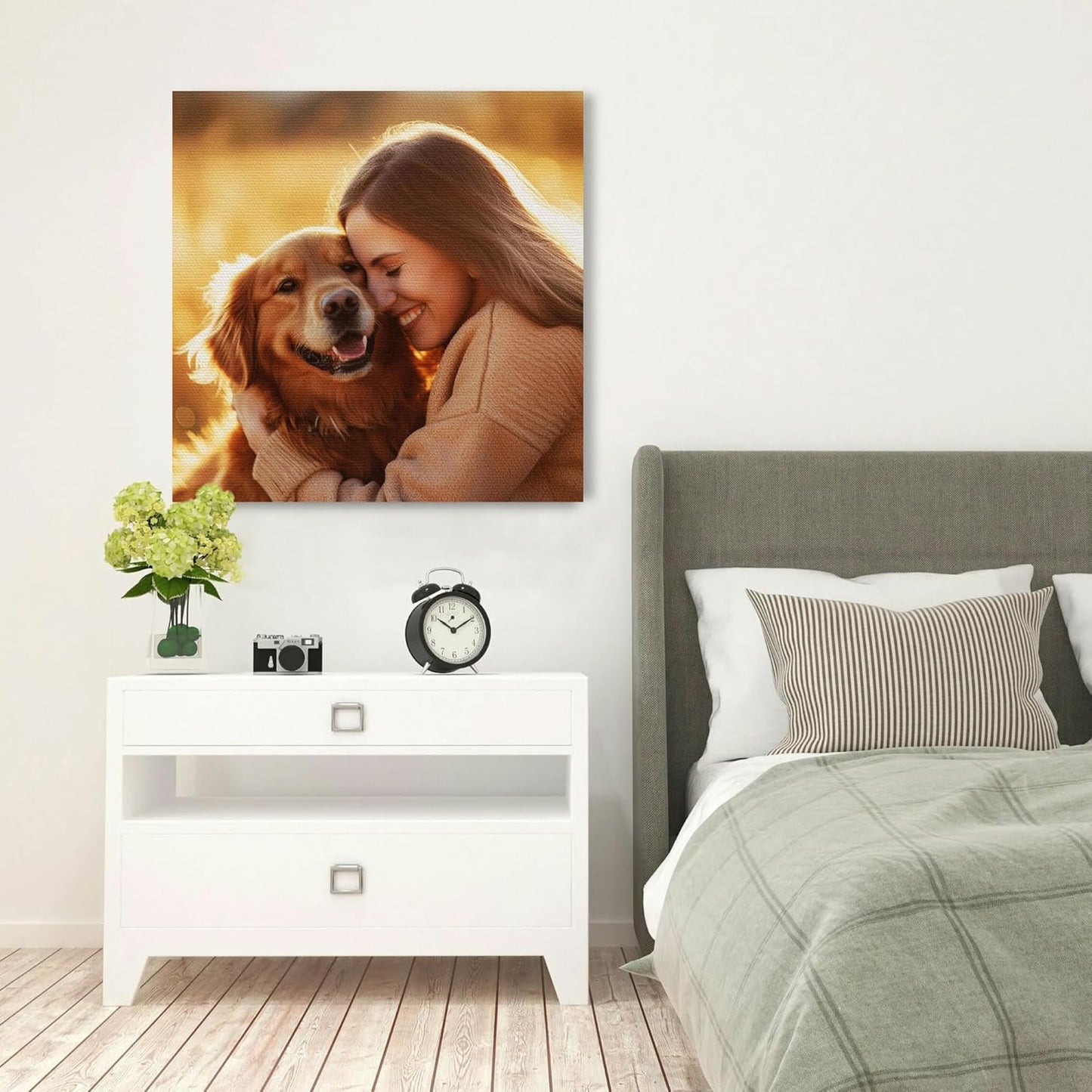 SPECPIX Custom Canvas Prints with Your Photos Customized Canvas Wall Art Personalized Canvas Pictures Gifts for Pet Dog Baby Family Mom Dad Men Women Couple Boyfriend Girlfriend Framed 10x10
