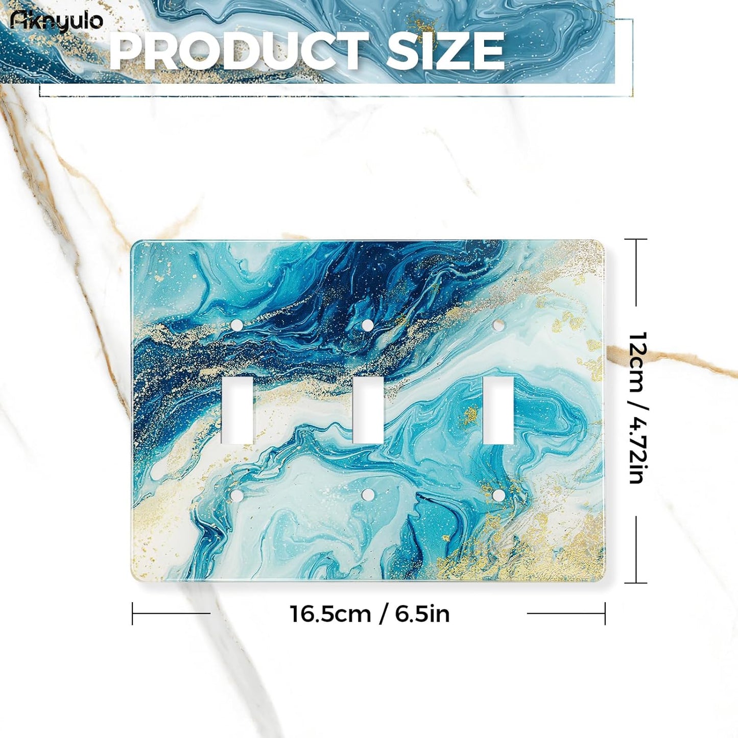Elegant Marble Bedroom Acrylic Wall Plate Cover Switch Plate Cover Light Switch Cover Switch Cover Decorative 3 Gang Toggle Outlet Covers Switch Cover