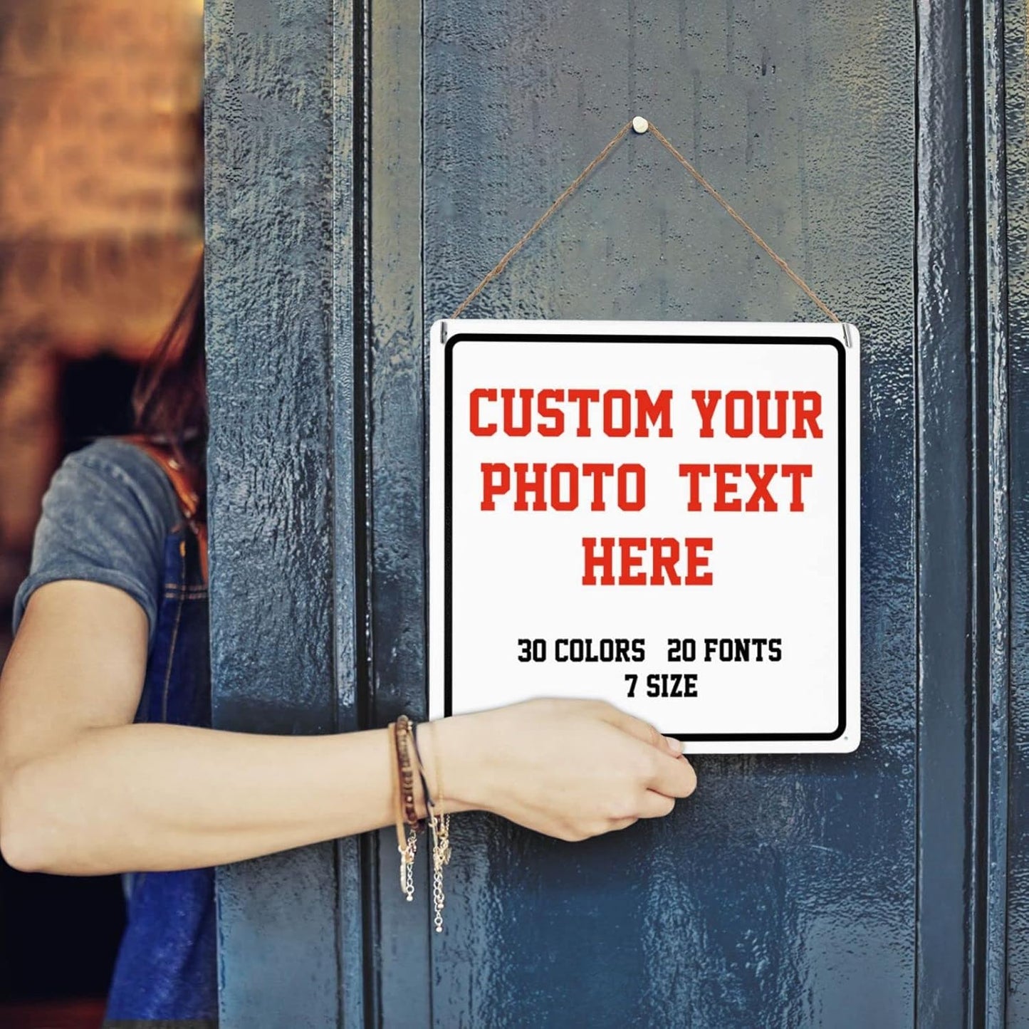 Custom Signs Outdoor Metal Sign - 12 x 12 Personalized Signs for Business, Workplace, Office, Home, Delivery Signs, Road Signs, Garden Signs, Hazard Signs, Intersection Signs, Parking Signs, Decorative Signs