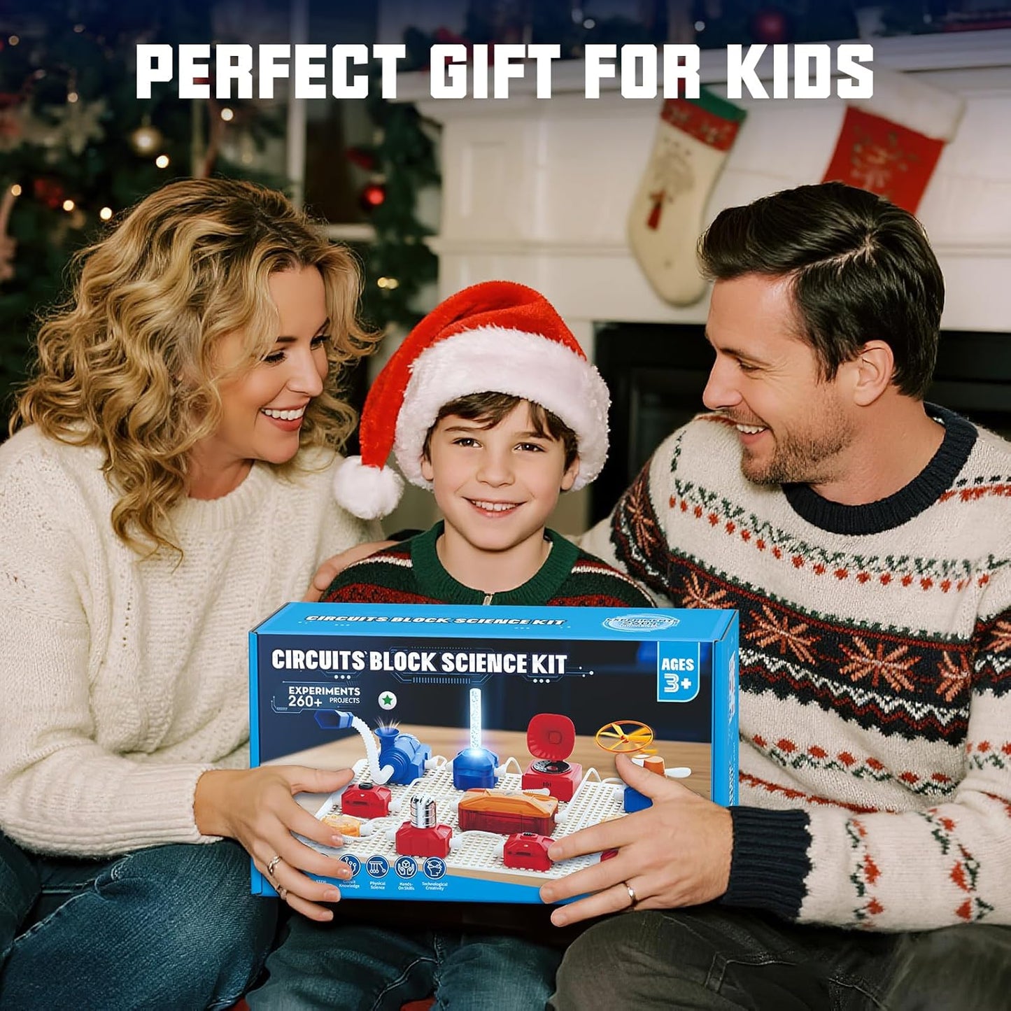 Science Kits for Kids Electronics Exploration Kit with 260+ Circuit Projects, Physics Experiments Circuit Board STEM Educational Toy for Boys Girls Ages 3 4 5 6 7 8 9 10 11 12+