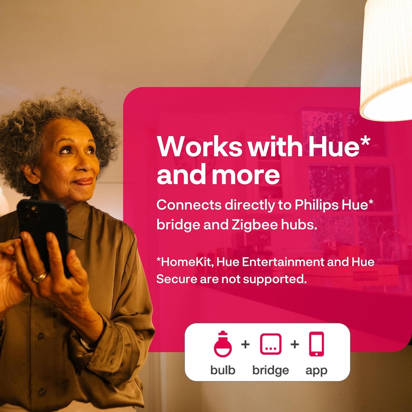 innr Smart Light Bulbs, A19 Zigbee, Works with Philips Hue* and Alexa (Bridge Required), Warm to Cool White, Dimmable, E26 LED Bulb 75 Watt, Soft White Light, 1140lm, 2-Pack