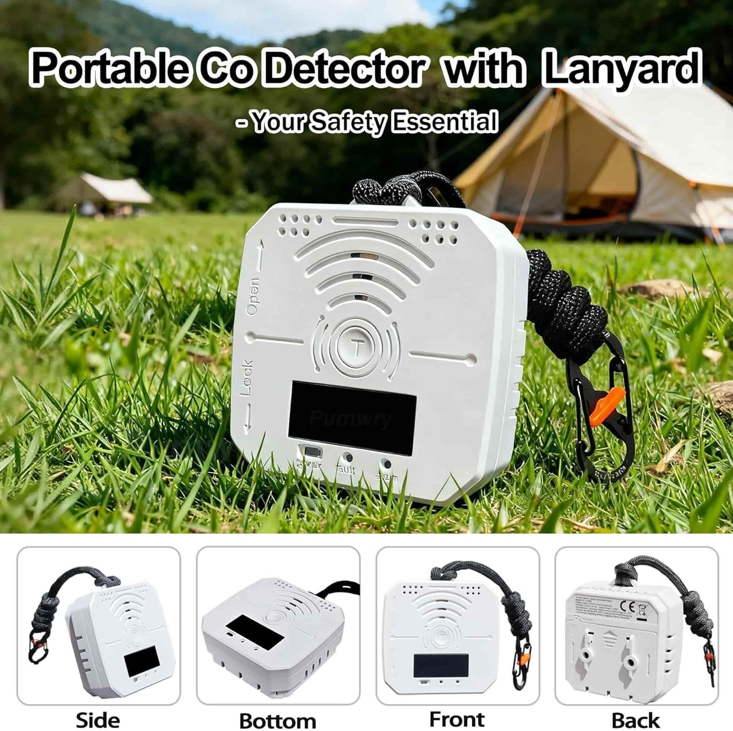 Carbon Monoxide Detectors Portable Battery Operated co2 Detector Alarm for Home, Car, RV | Advanced Sensors, LCD/LED, Low Battery Warning | 85 Decibel Monoxide Alert