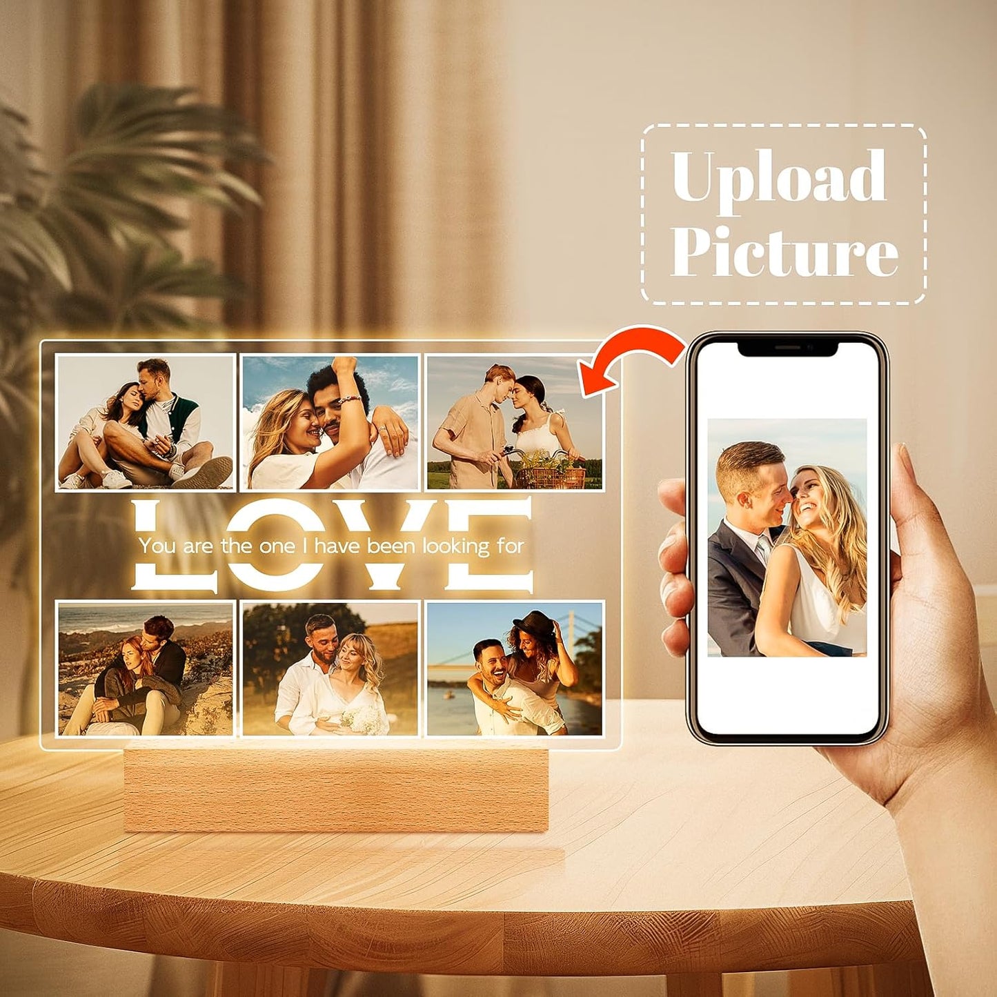 Custom Picture Frames, Personalized Photo Frame, Customized Picture Frame, Personalized Anniversary Valentines Day Gifts for Women Men Her Him Girlfriend Boyfriend Couple Wife Husband