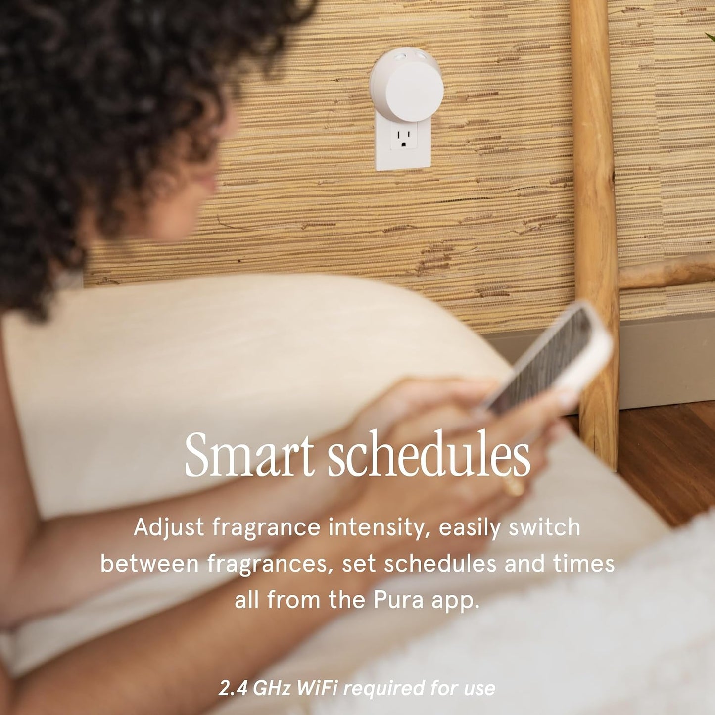 Pura Smart Home Fragrance Device Starter Set - Pura 4 - Scent Diffuser for Home - Includes Fragrance Aroma Diffuser - Square Box, Saltaire and Coconut Sugar Scent Refills