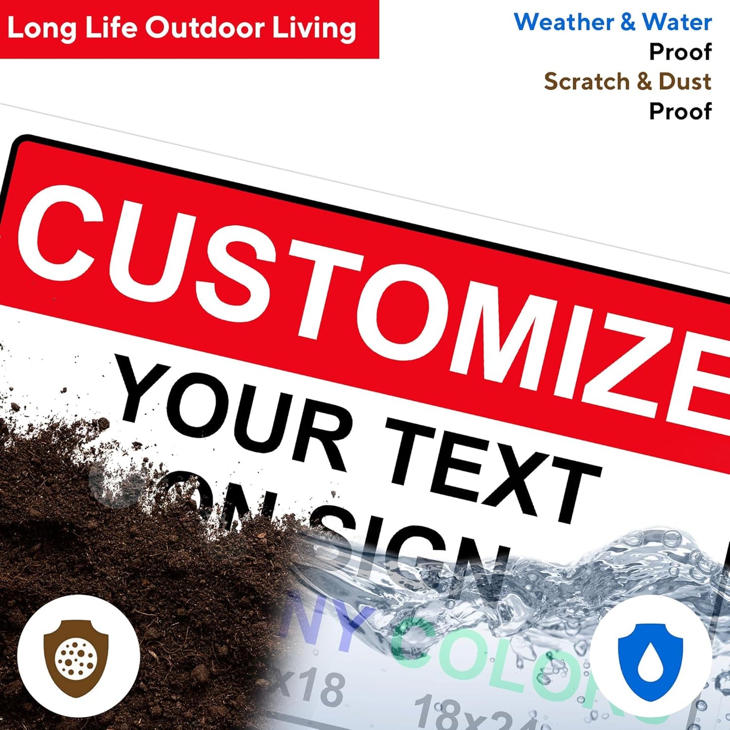 Custom Signs for Outside - Personalized Metal Signs for Outdoors, Home, Airbnb, Office, 8x12 Inch Custom Metal Sign Rust Free, UV Protected, Waterproof and Easy to Install - Made in USA