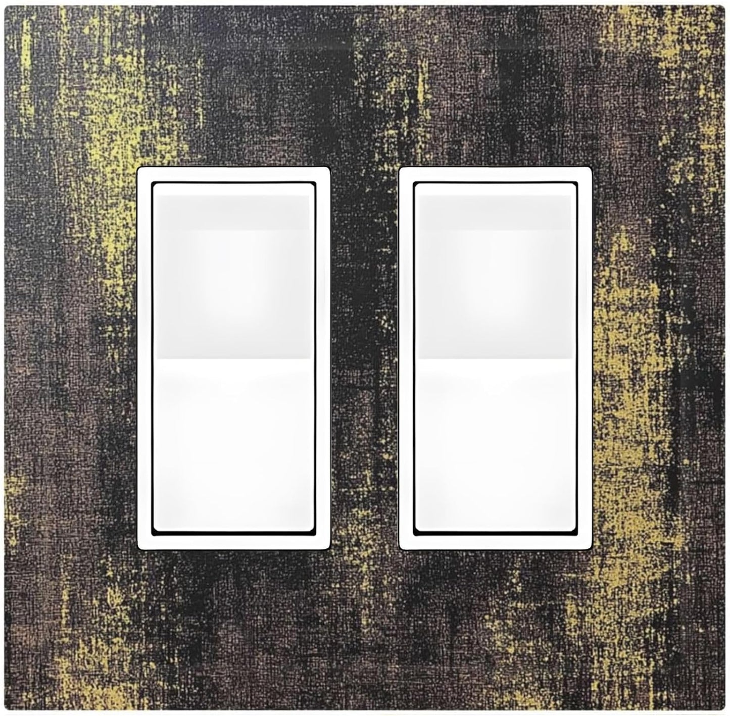 Decorative Outlet Covers Vintage Industrial Rusty Metallic 2 Gang Double Gfci Rocker Electrical Wall Panels Light Switch Cover Plate For Farmhouse Cabin Decor