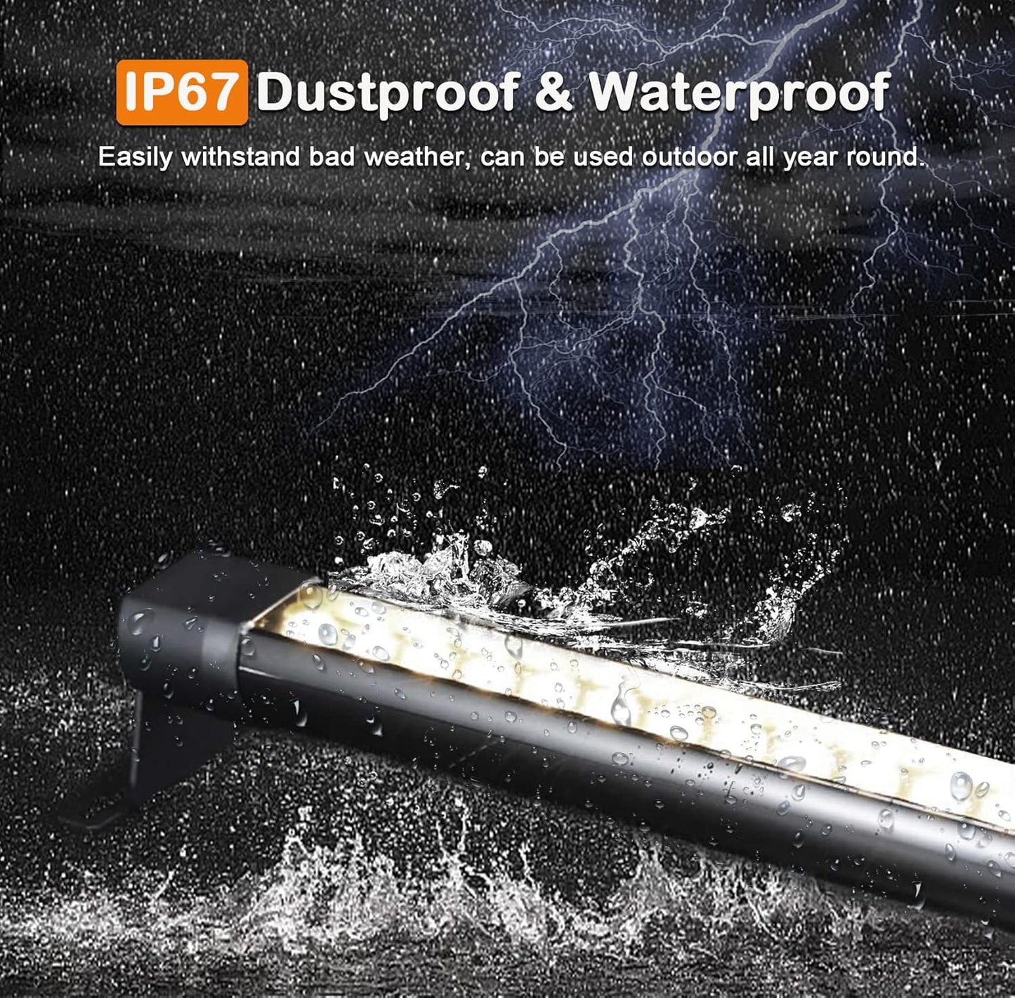 36W LED Wall Washer Light Bars, 2FT 5000K Daylight White Outdoor Wall Washer Light, 120V Waterproof IP67 Wall Washer Lights for Outdoor, Plug in (2 Pack)