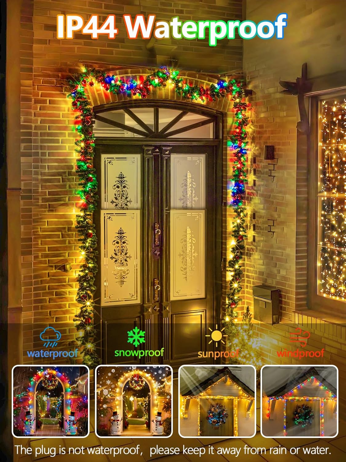 300 LED 99 FT Color Changing Christmas Lights with Remote and Timer, Fairy String Lights with 11 Lighting Modes & Memory Function Waterproof for Xmas Tree Holiday Party Decor(Warm White & Multicolor)