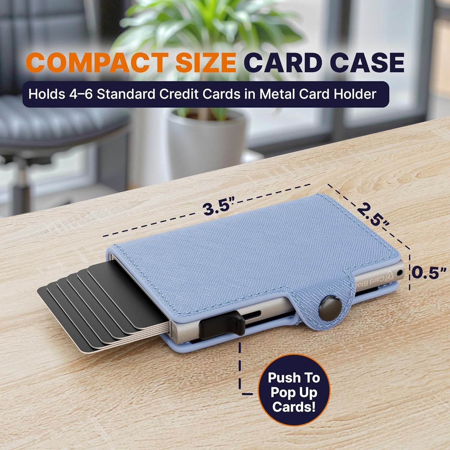 Conceal Plus Small RFID Wallet for Women, Slim Compact RFID Blocking Credit Card Holder Womens Wallet, Smart Pop Up Minimalist Card Case, Holds 4-6 Standard Cards Plus Cash & ID, Compact Travel Wallet