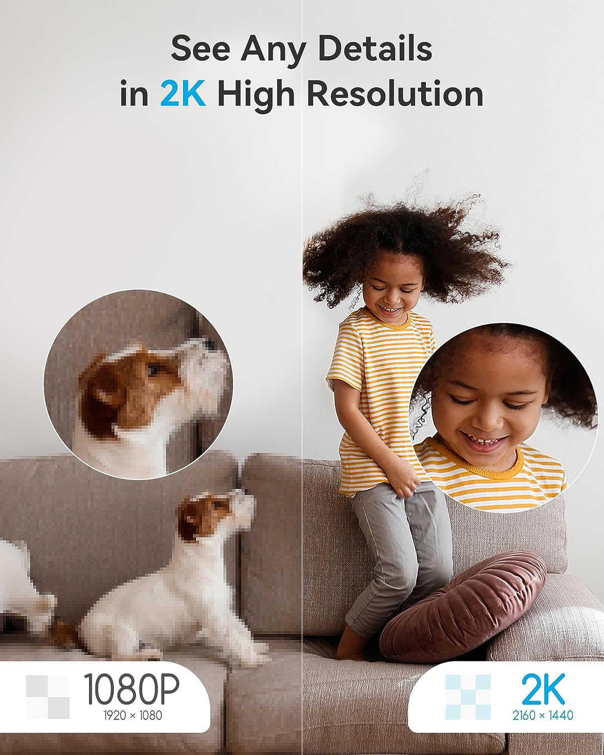 blurams Pet Camera 2K, Cameras for Home Security with One-Touch Call, Dog Camera w/Color Night Vision, Motion Tracking, Cloud & SD Card Storage (2.4GHz Wi-Fi)